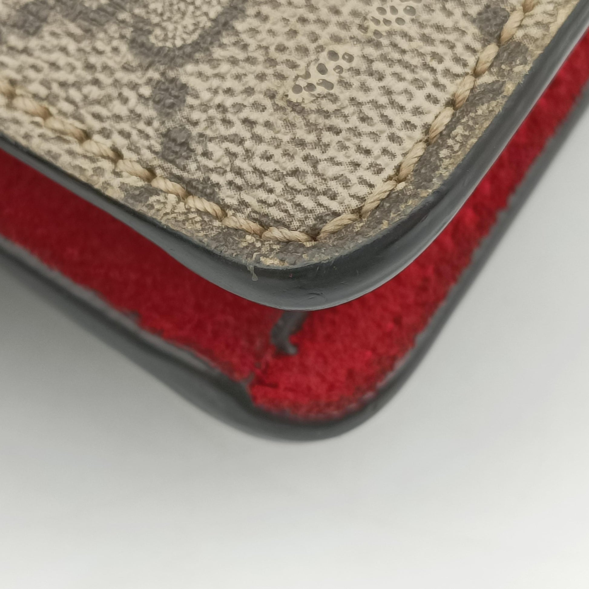 Dionysus beige×red PVC coated canvas 421970 H029605464ディオニュソス ベージュ×レッド PVCコーティングキャンバス 421970 H029605464