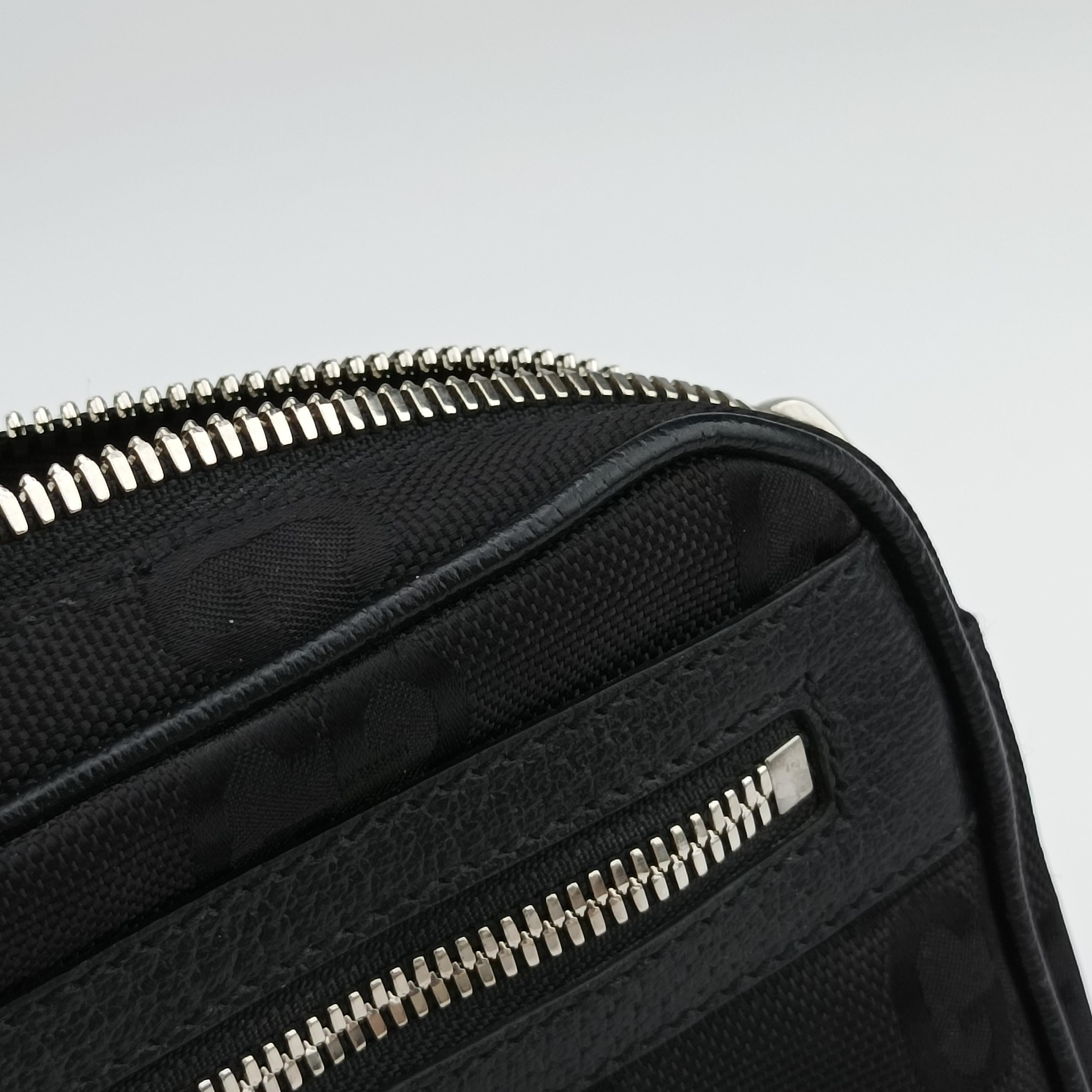 Gucci Off the Grid Belt Bag Black canvas x leather 631341 E040280156グッチ オフ ザ グリッド ベルトバッグ ブラック キャンバス×レザー 631341 E040280156