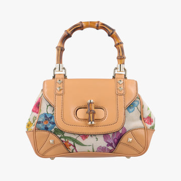 Bamboo Flora Multicolour canvas x leather 137368 バンブー フローラ マルチカラー キャンバス×レザー 137368 