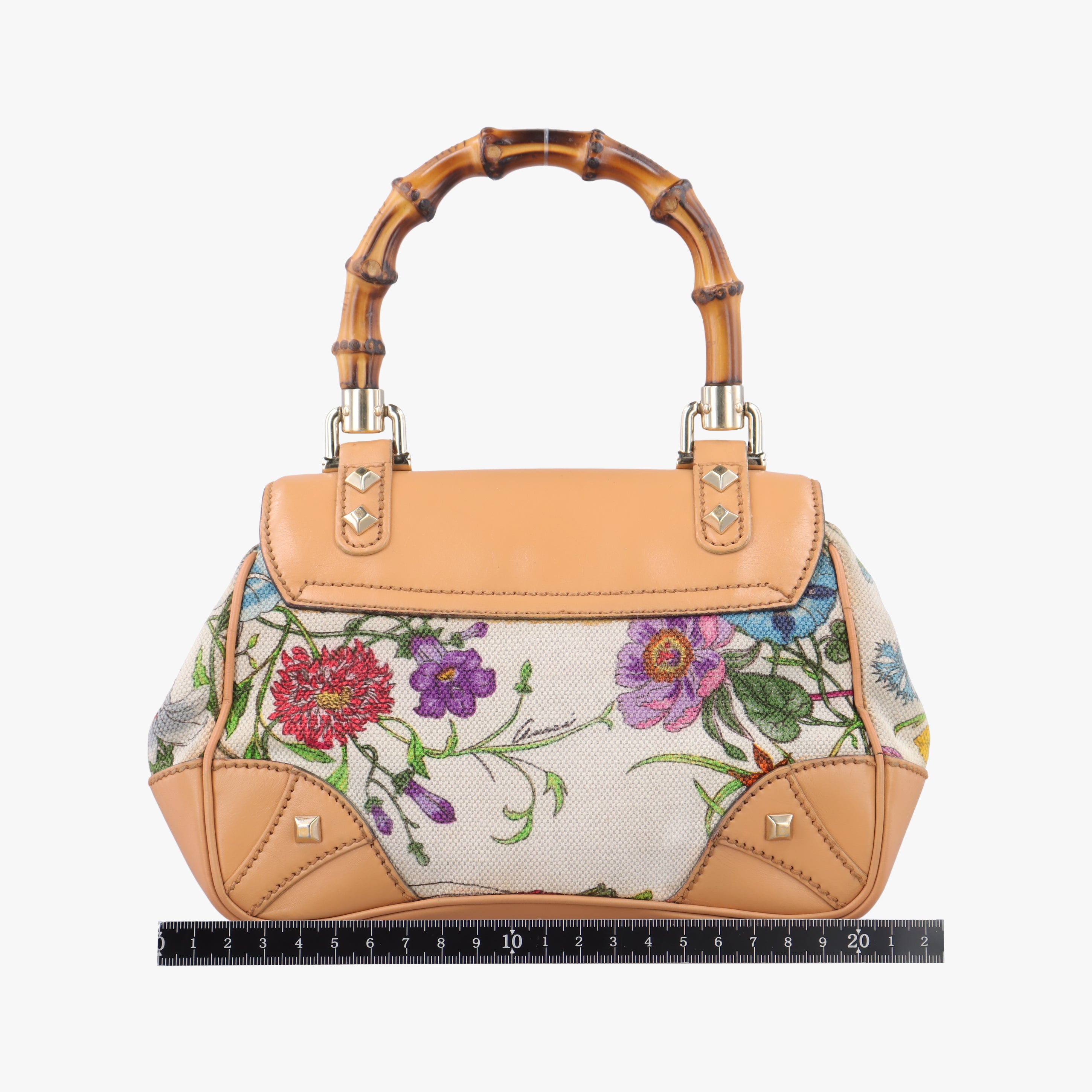 Bamboo Flora Multicolour canvas x leather 137368 バンブー フローラ マルチカラー キャンバス×レザー 137368 