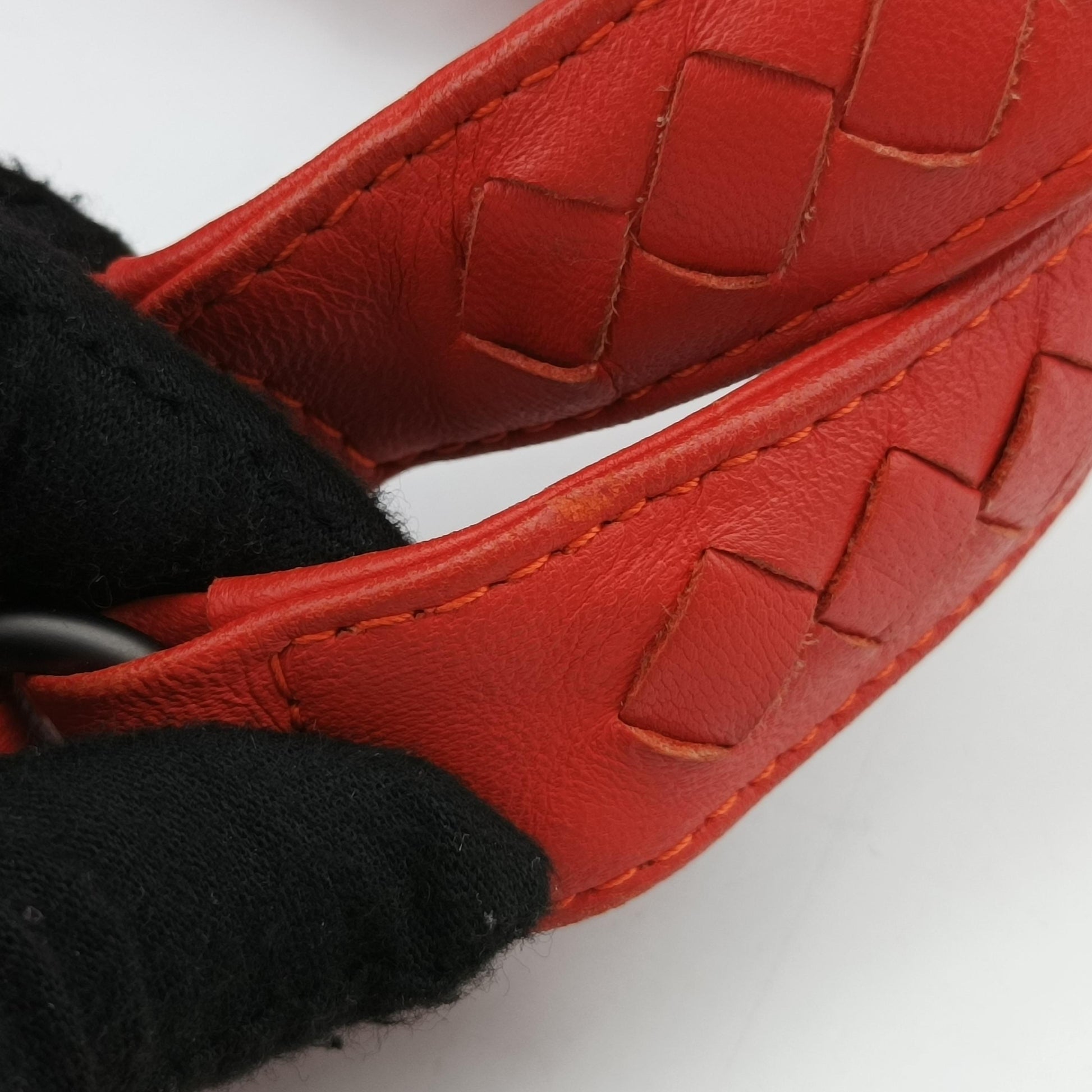 CAMPANA Intrecciato Red lambskin 125787 V0016 6576 EPEV 2011 510 Bカンパーナ イントレチャート レッド ラムスキン 125787 V0016 6576 EPEV 2011 510 B