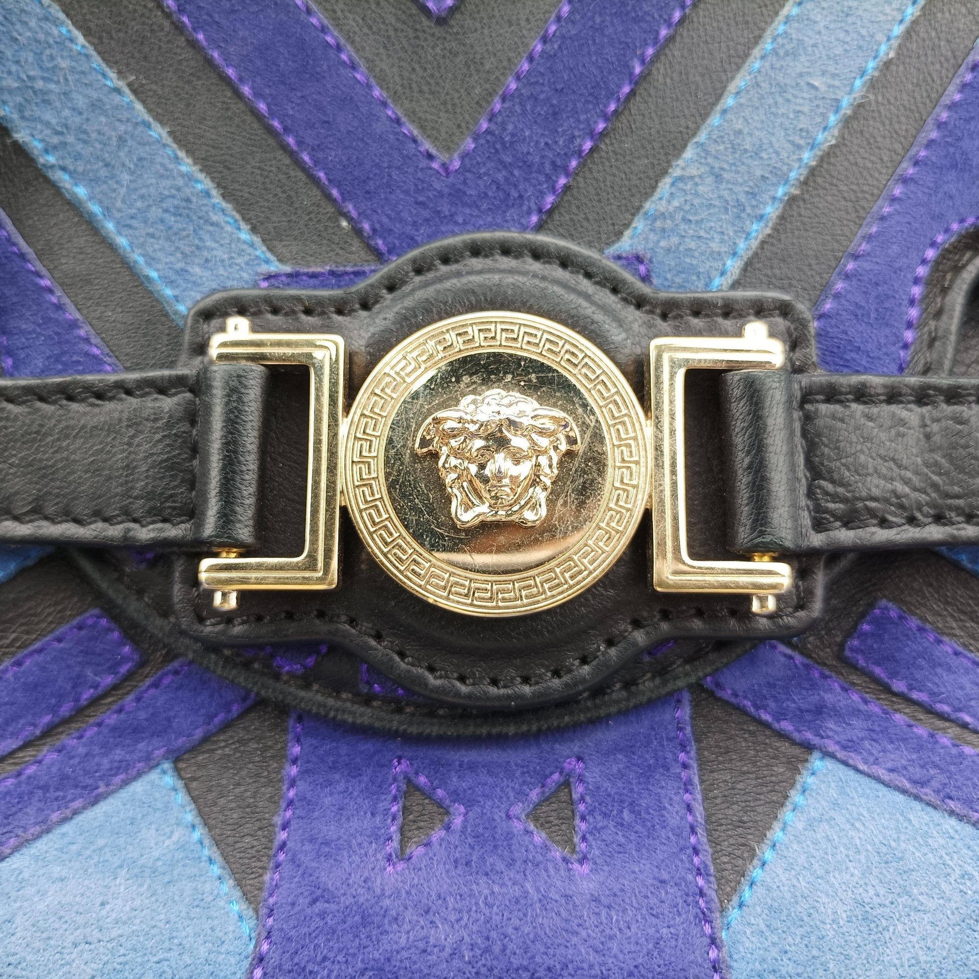 Patchwork medusa blue×Multicolour suede CLG 193 215 055 071パッチワークメデューサ ブルー×マルチカラー スエード CLG 193 215 055 071