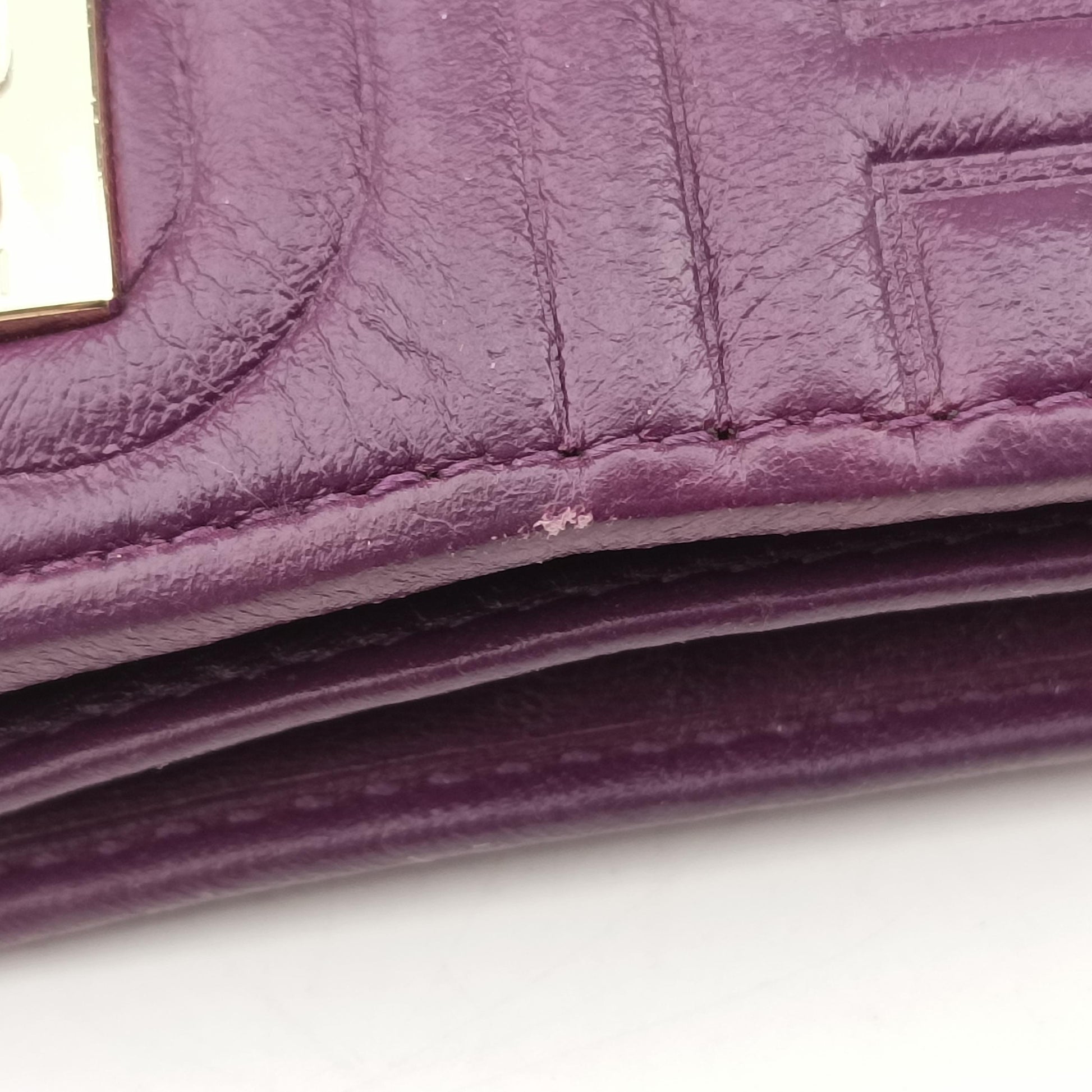 Embossed Logo Purple Leather 8M0219 2401-8M0219-YMY-089エンボス ロゴ パープル レザー 8M0219 2401-8M0219-YMY-089