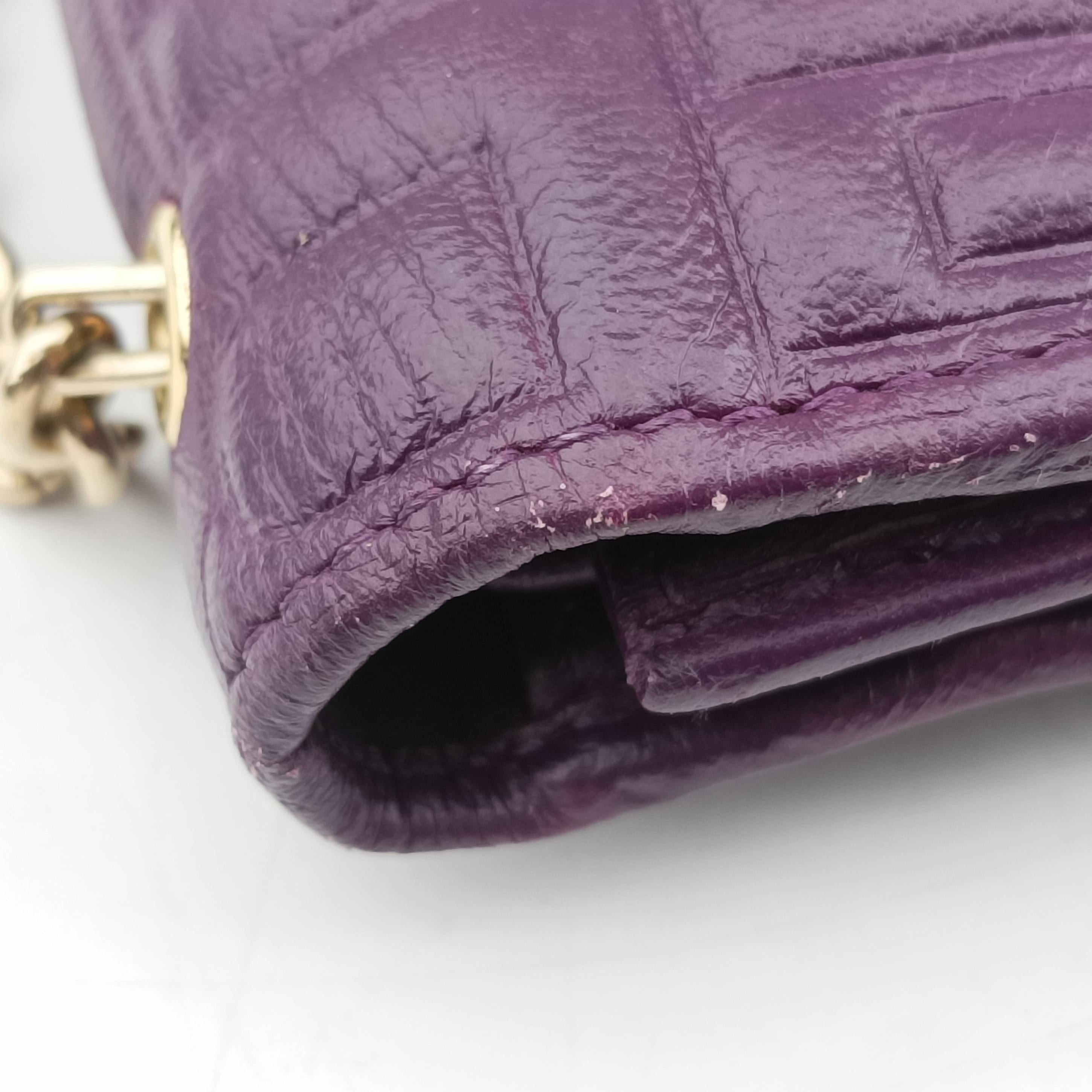 Embossed Logo Purple Leather 8M0219 2401-8M0219-YMY-089エンボス ロゴ パープル レザー 8M0219 2401-8M0219-YMY-089