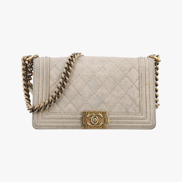 BOY CHANEL Beige suede A66281 18187092ボーイシャネル ベージュ スエード A66281 18187092