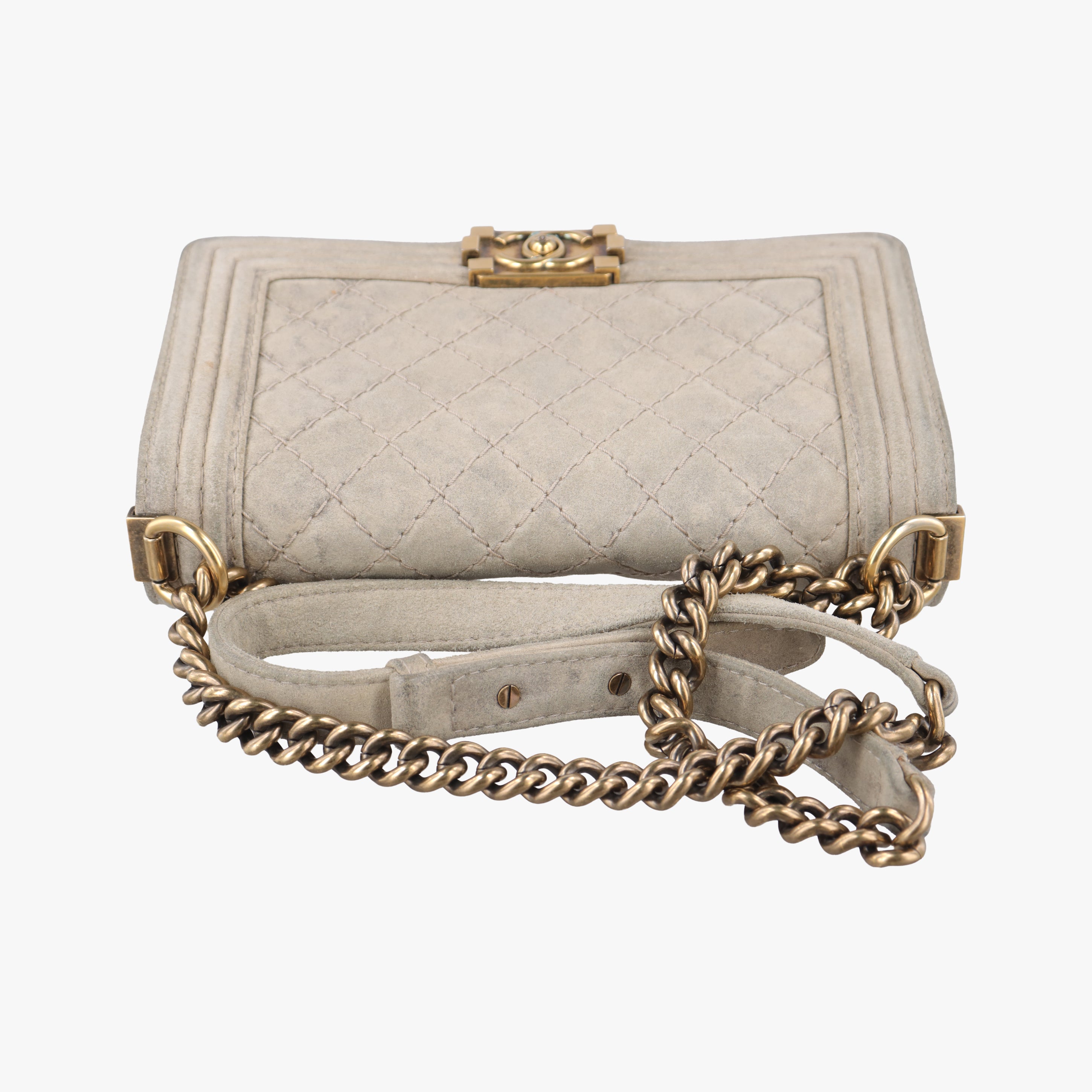 BOY CHANEL Beige suede A66281 18187092ボーイシャネル ベージュ スエード A66281 18187092