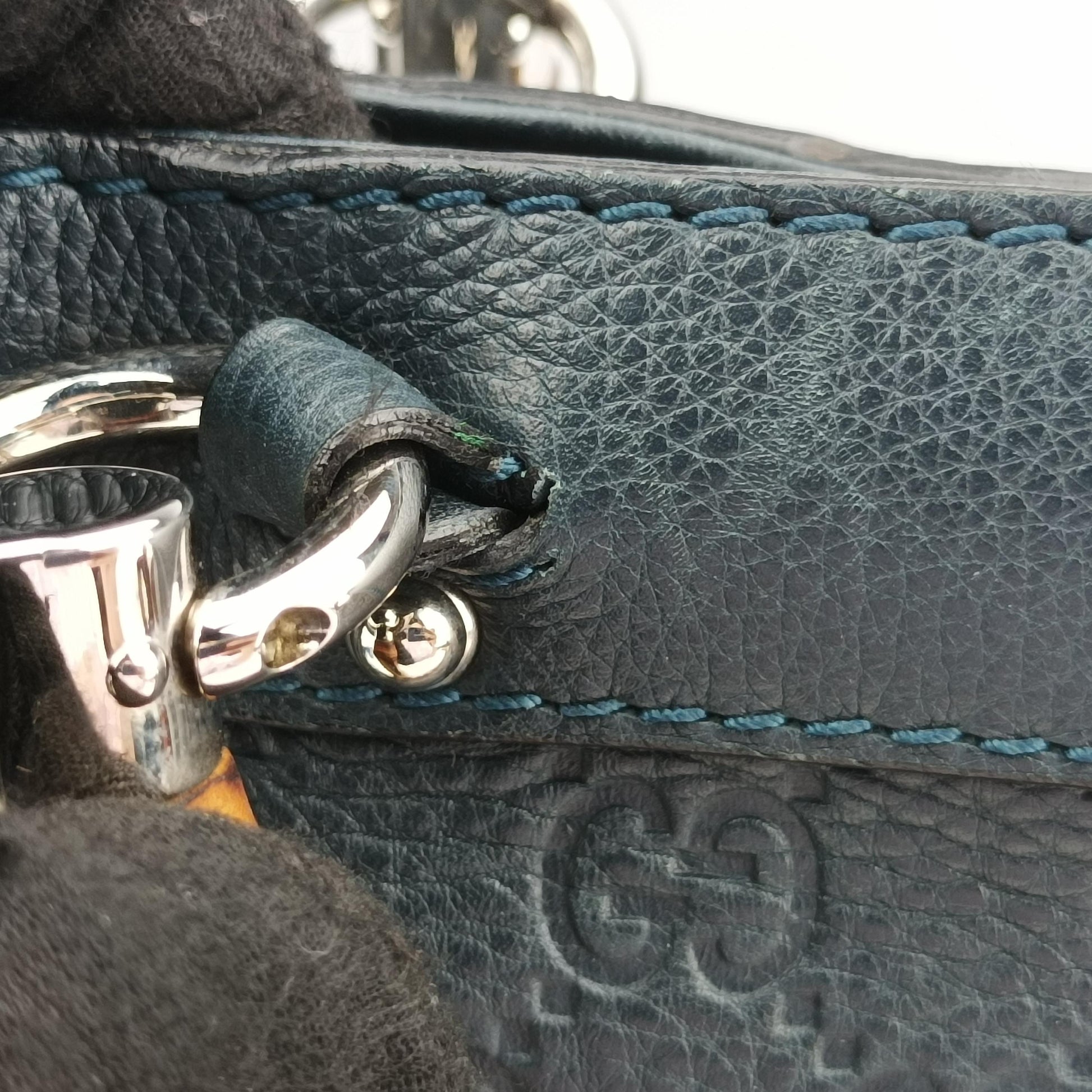 New Bamboo Navy Leather 246860 A7094368ニューバンブー ネイビー レザー 246860 A7094368