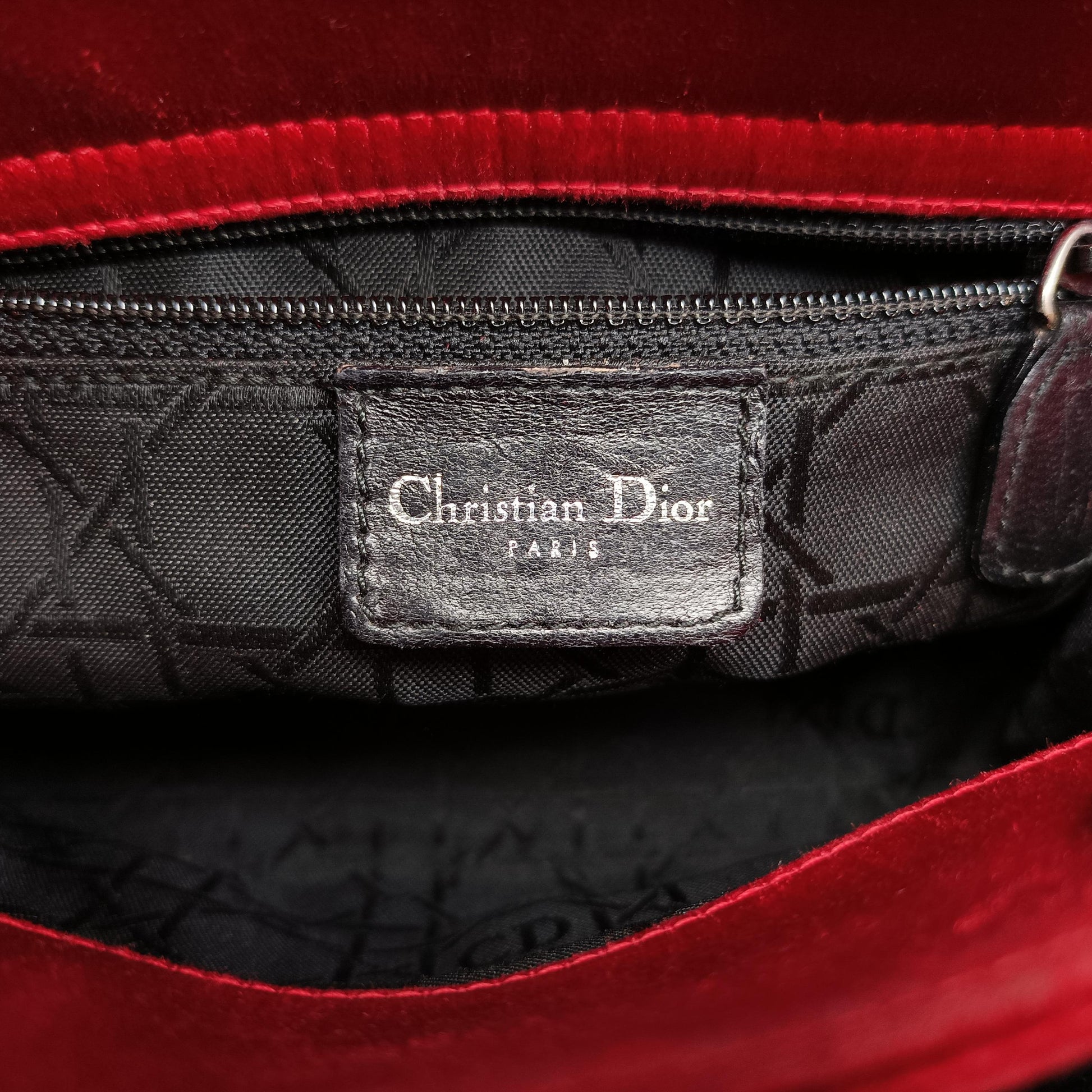 Lady Dior Red silk MA-0929レディディオール レッド シルク MA-0929
