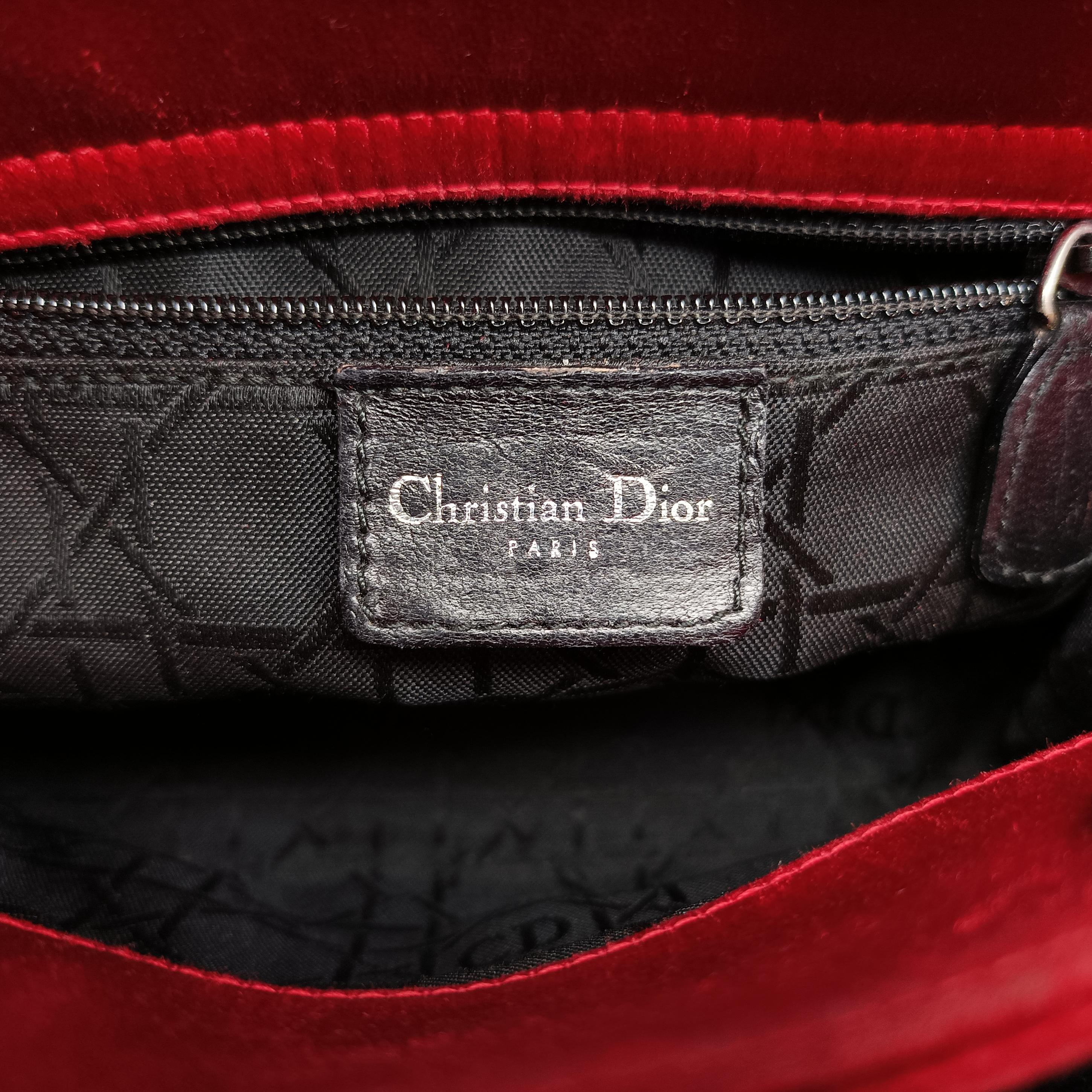 Lady Dior Red silk MA-0929レディディオール レッド シルク MA-0929