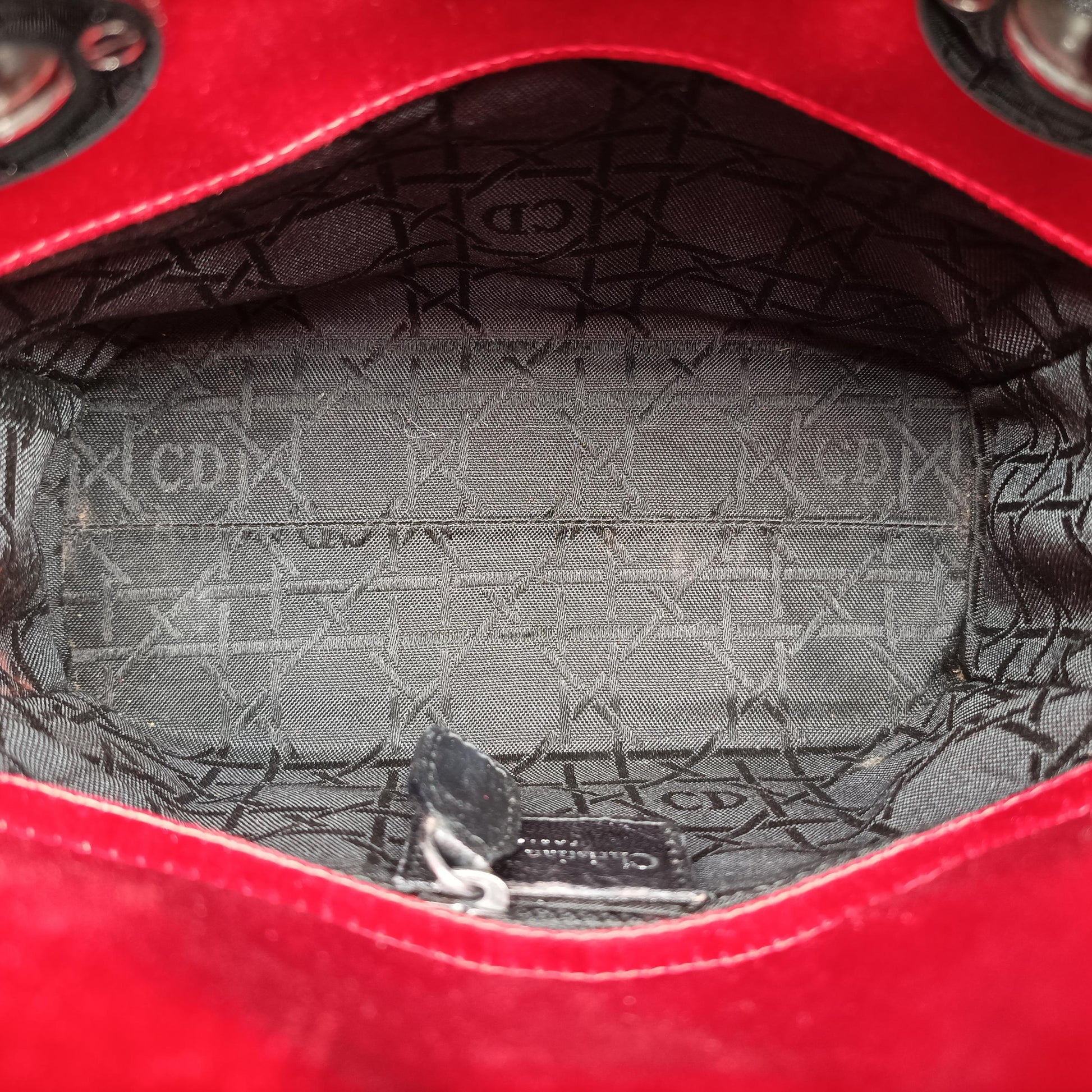 Lady Dior Red silk MA-0929レディディオール レッド シルク MA-0929