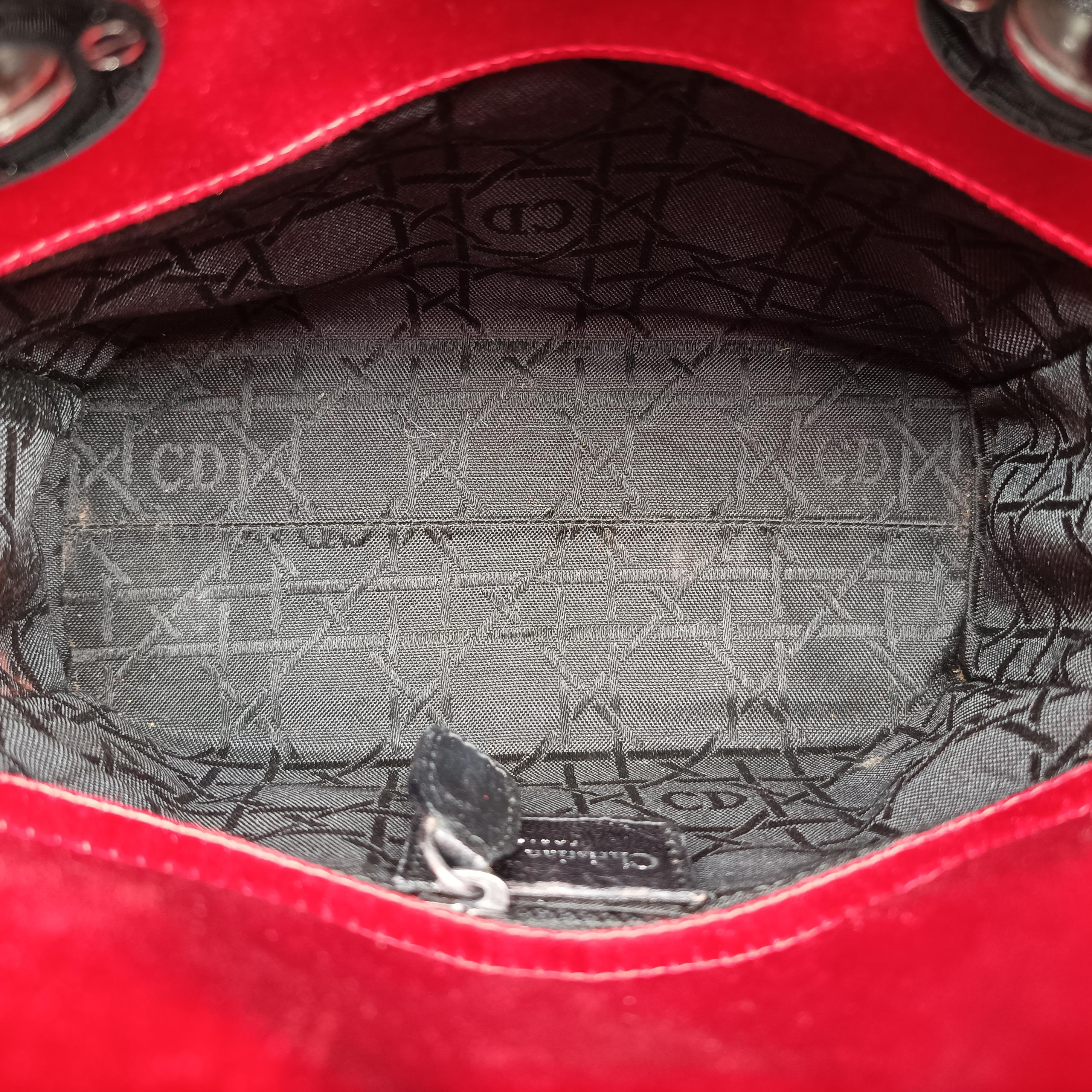 Lady Dior Red silk MA-0929レディディオール レッド シルク MA-0929