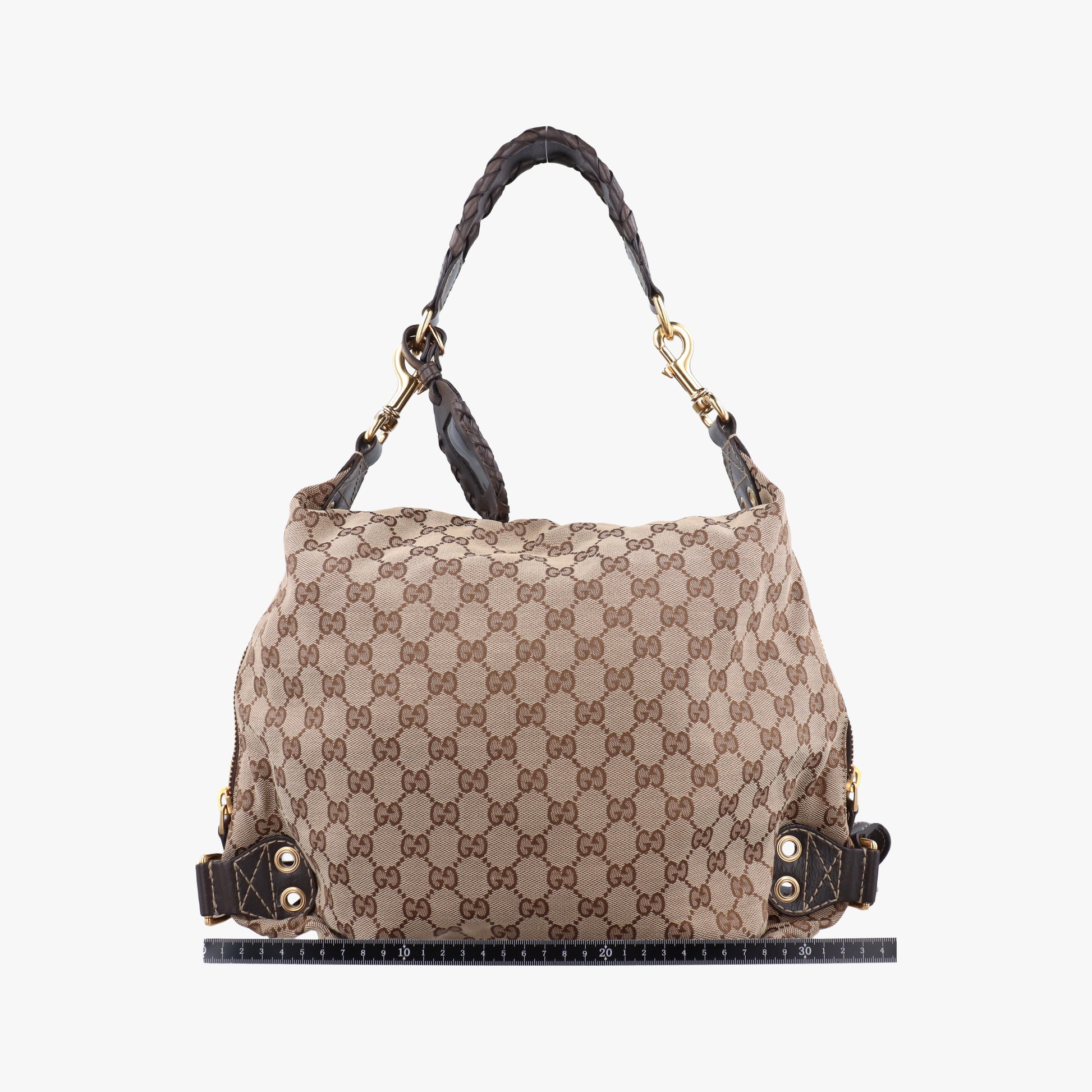 Monogram GG Brown Leather x canvas 220145 I4460468モノグラムジージー ブラウン レザー×キャンバス 220145 I4460468