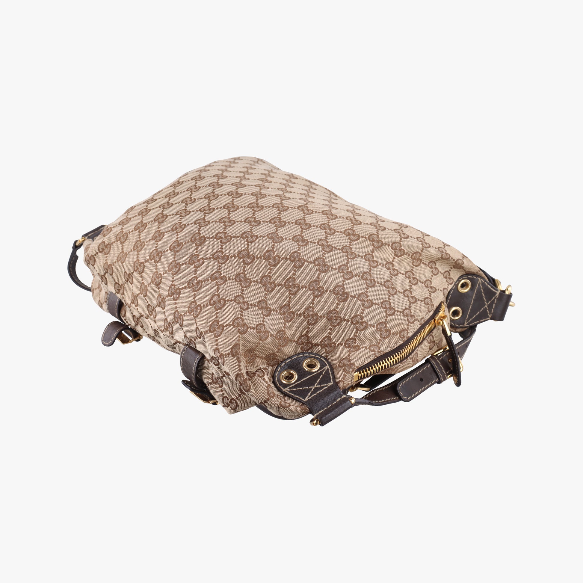 Monogram GG Brown Leather x canvas 220145 I4460468モノグラムジージー ブラウン レザー×キャンバス 220145 I4460468