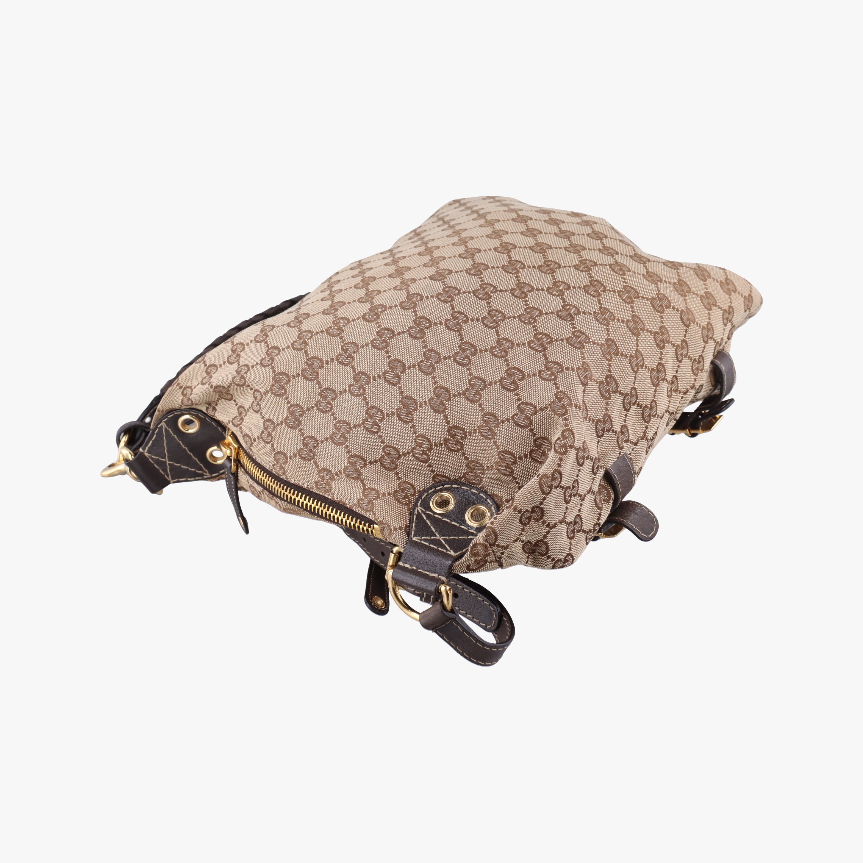 Monogram GG Brown Leather x canvas 220145 I4460468モノグラムジージー ブラウン レザー×キャンバス 220145 I4460468