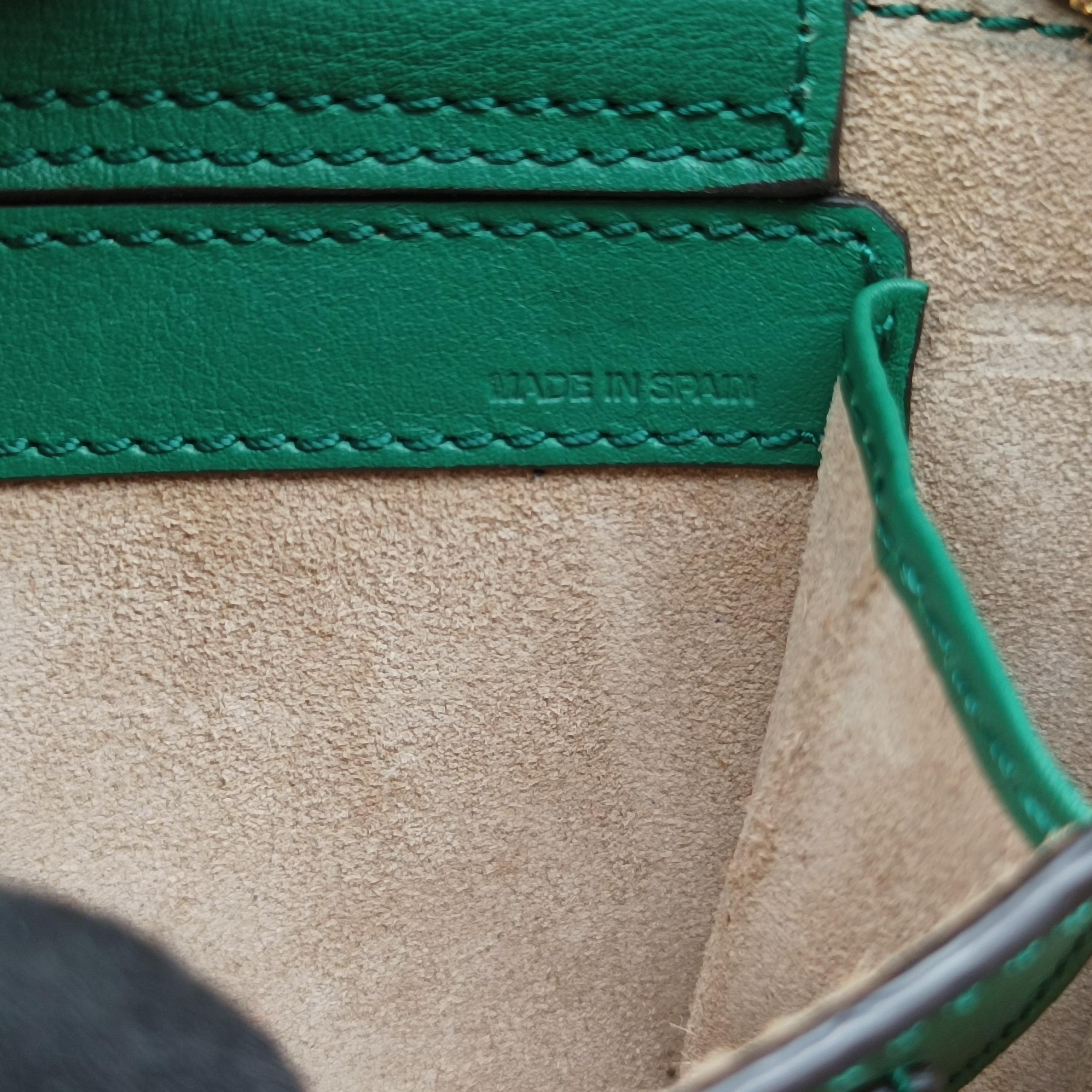 Croc Mini C Vanity Green leather 03-20-60-65クロックミニCバニティ グリーン レザー 03-20-60-65