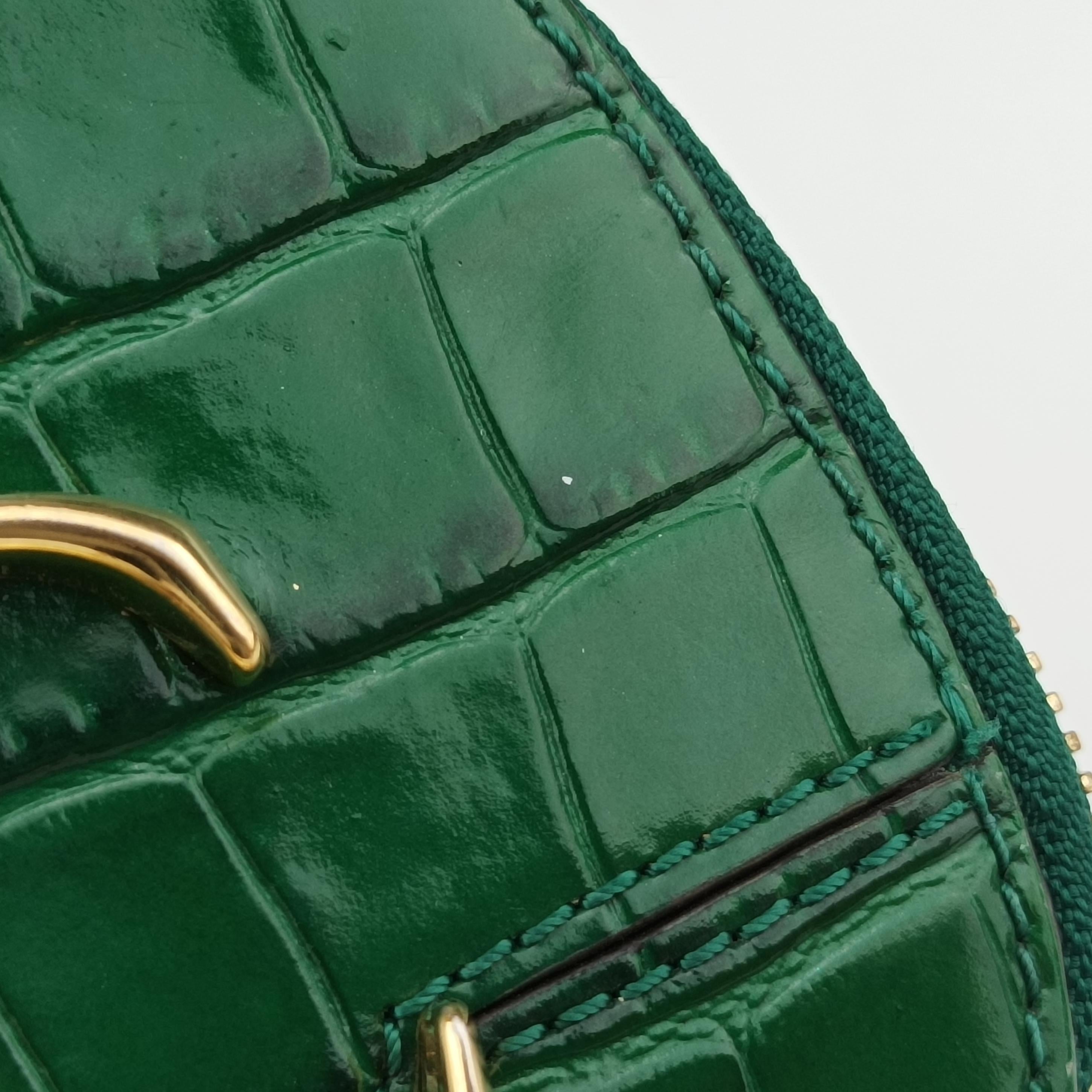 Croc Mini C Vanity Green leather 03-20-60-65クロックミニCバニティ グリーン レザー 03-20-60-65