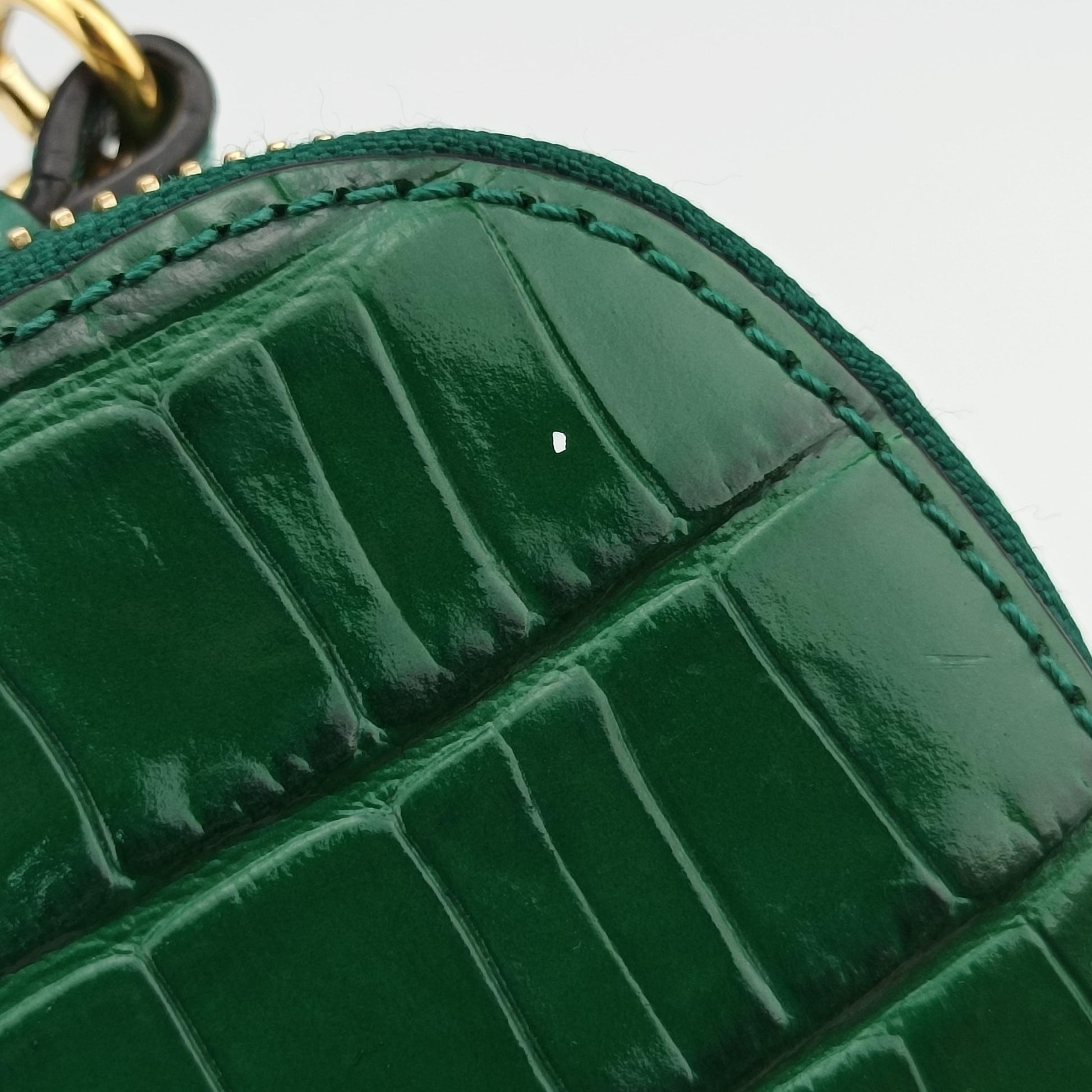 Croc Mini C Vanity Green leather 03-20-60-65クロックミニCバニティ グリーン レザー 03-20-60-65