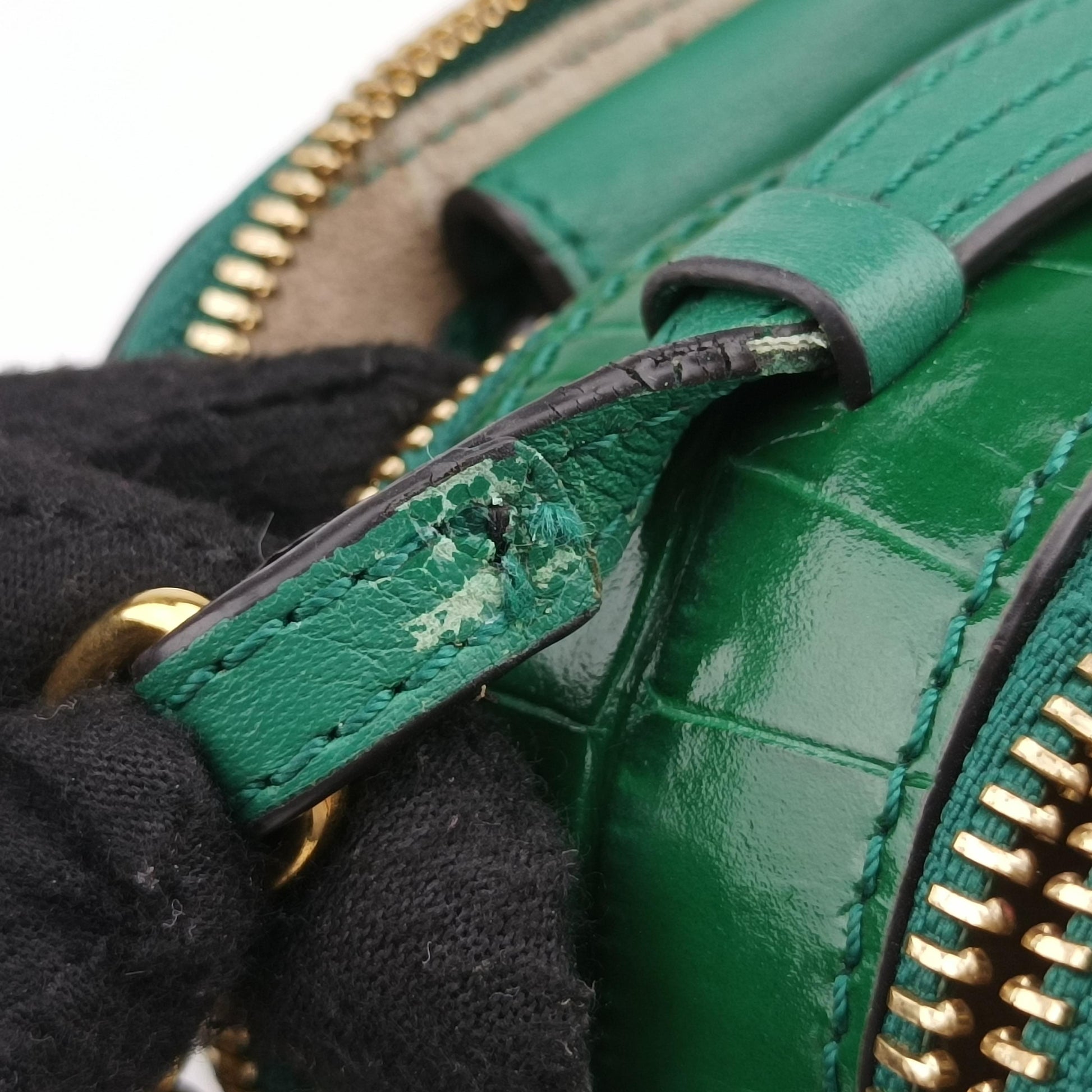 Croc Mini C Vanity Green leather 03-20-60-65クロックミニCバニティ グリーン レザー 03-20-60-65