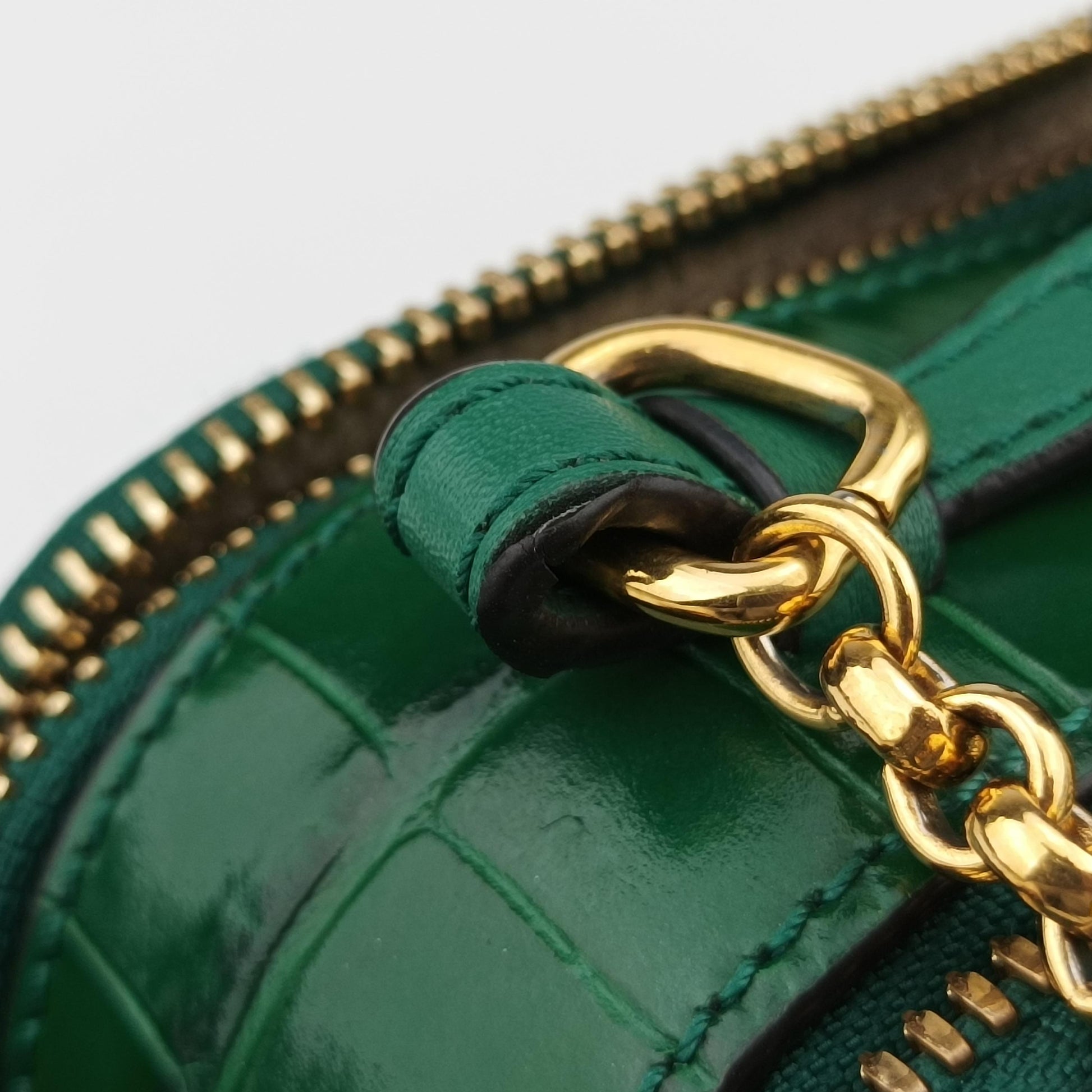 Croc Mini C Vanity Green leather 03-20-60-65クロックミニCバニティ グリーン レザー 03-20-60-65