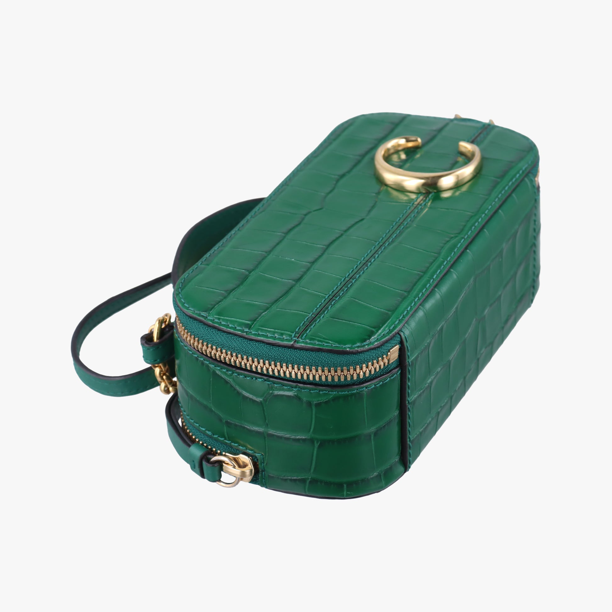 Croc Mini C Vanity Green leather 03-20-60-65クロックミニCバニティ グリーン レザー 03-20-60-65