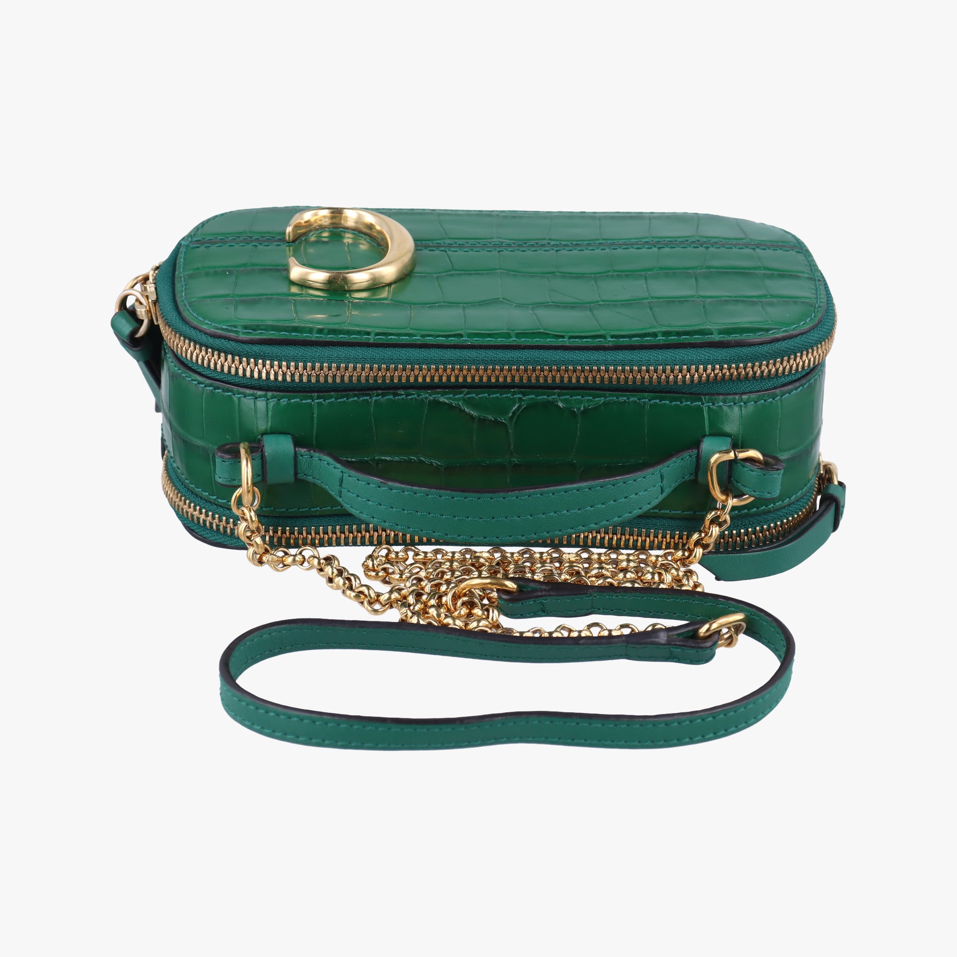 Croc Mini C Vanity Green leather 03-20-60-65クロックミニCバニティ グリーン レザー 03-20-60-65