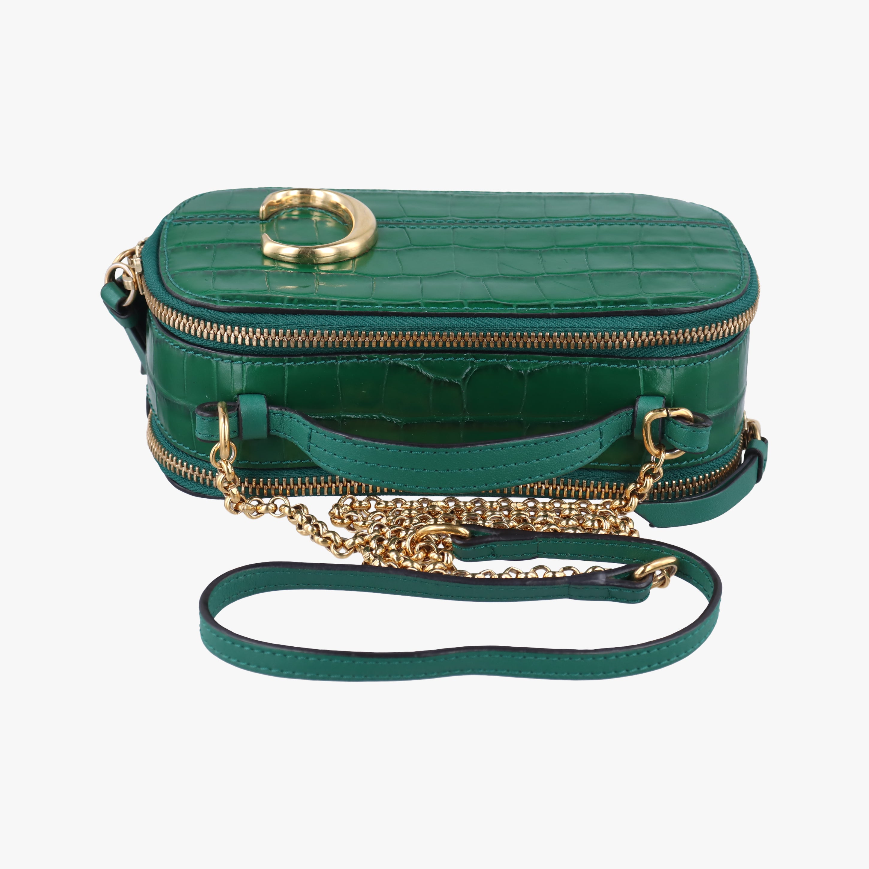 Croc Mini C Vanity Green leather 03-20-60-65クロックミニCバニティ グリーン レザー 03-20-60-65