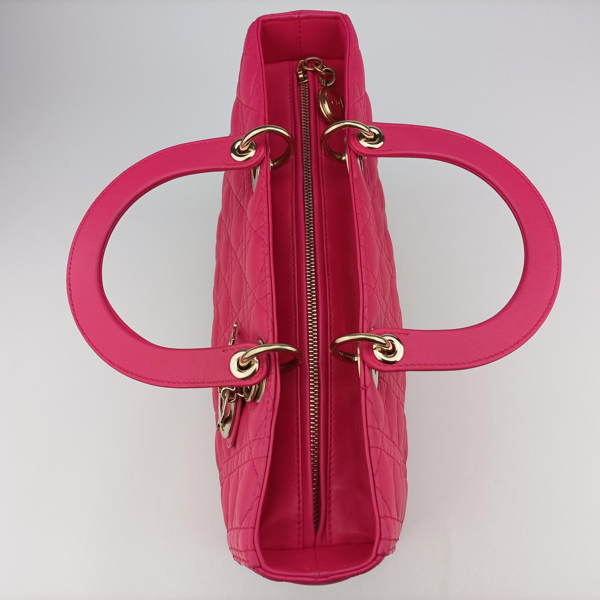 Lady Dior Rose lambskin 18-MA-0124レディディオール ローズ レッド ラムスキン 18-MA-0124