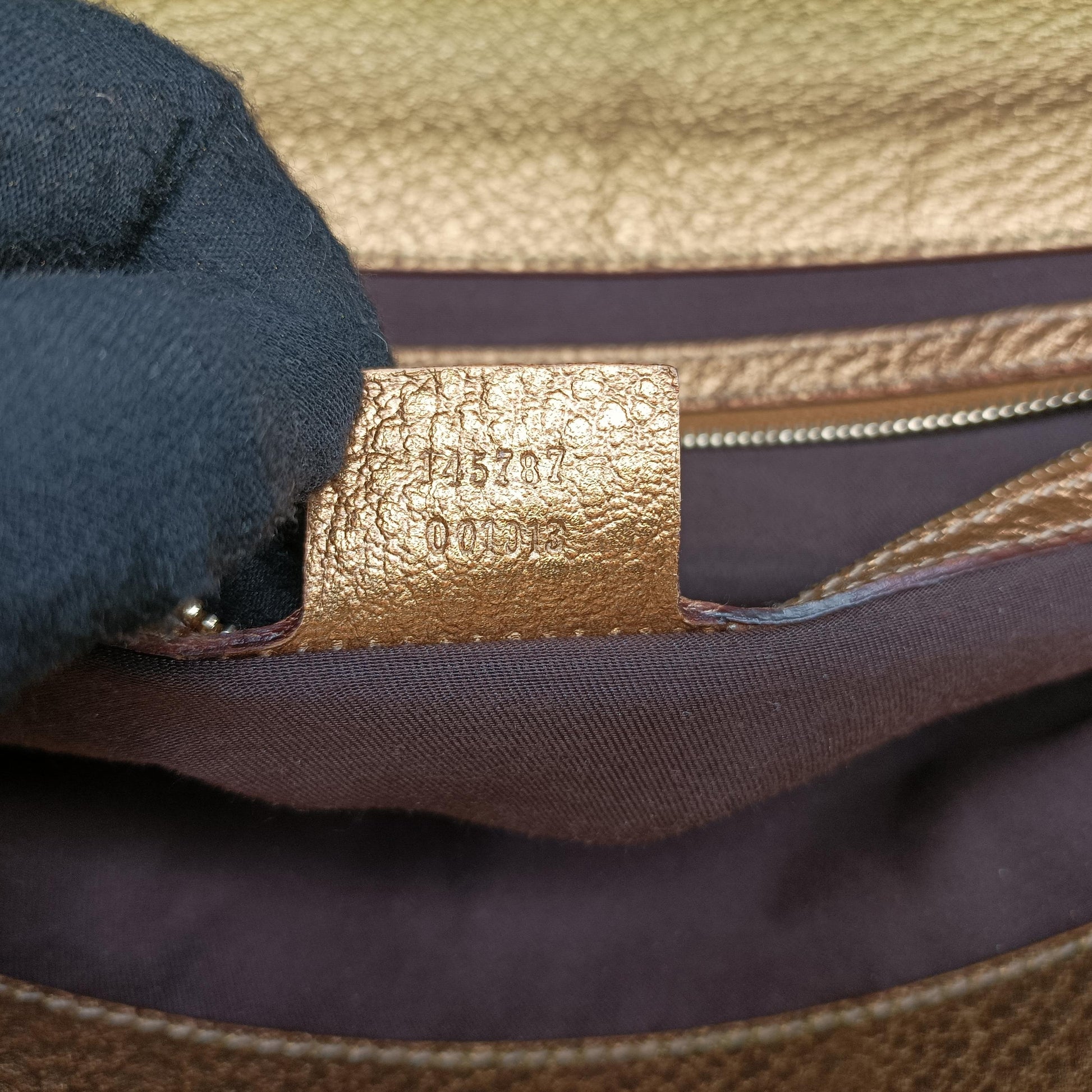 Punch Handle tote Golden×beige Leather x canvas 145787 パンチハンドルトート ゴールド×ベージュ レザー×キャンバス 145787 