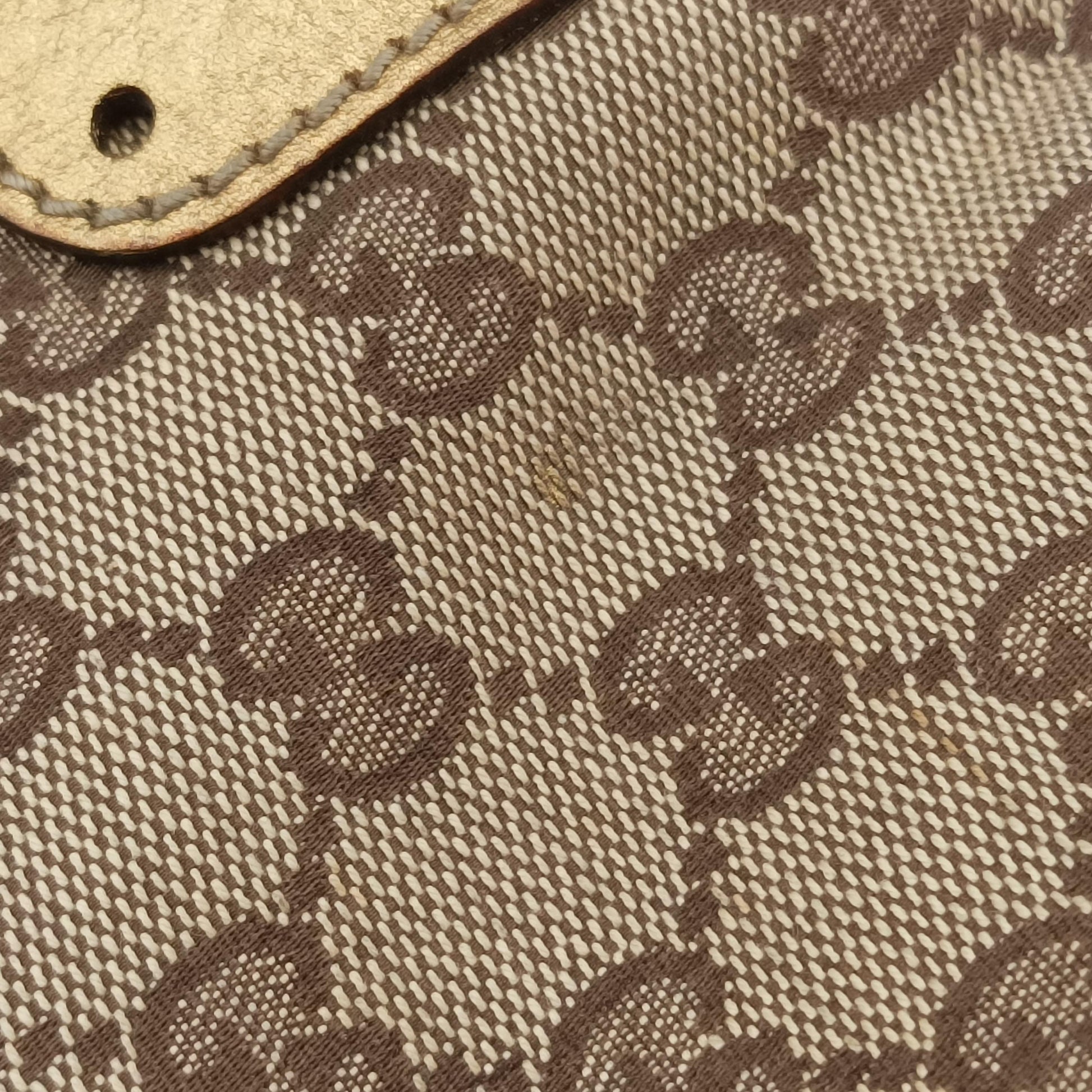 Punch Handle tote Golden×beige Leather x canvas 145787 パンチハンドルトート ゴールド×ベージュ レザー×キャンバス 145787 