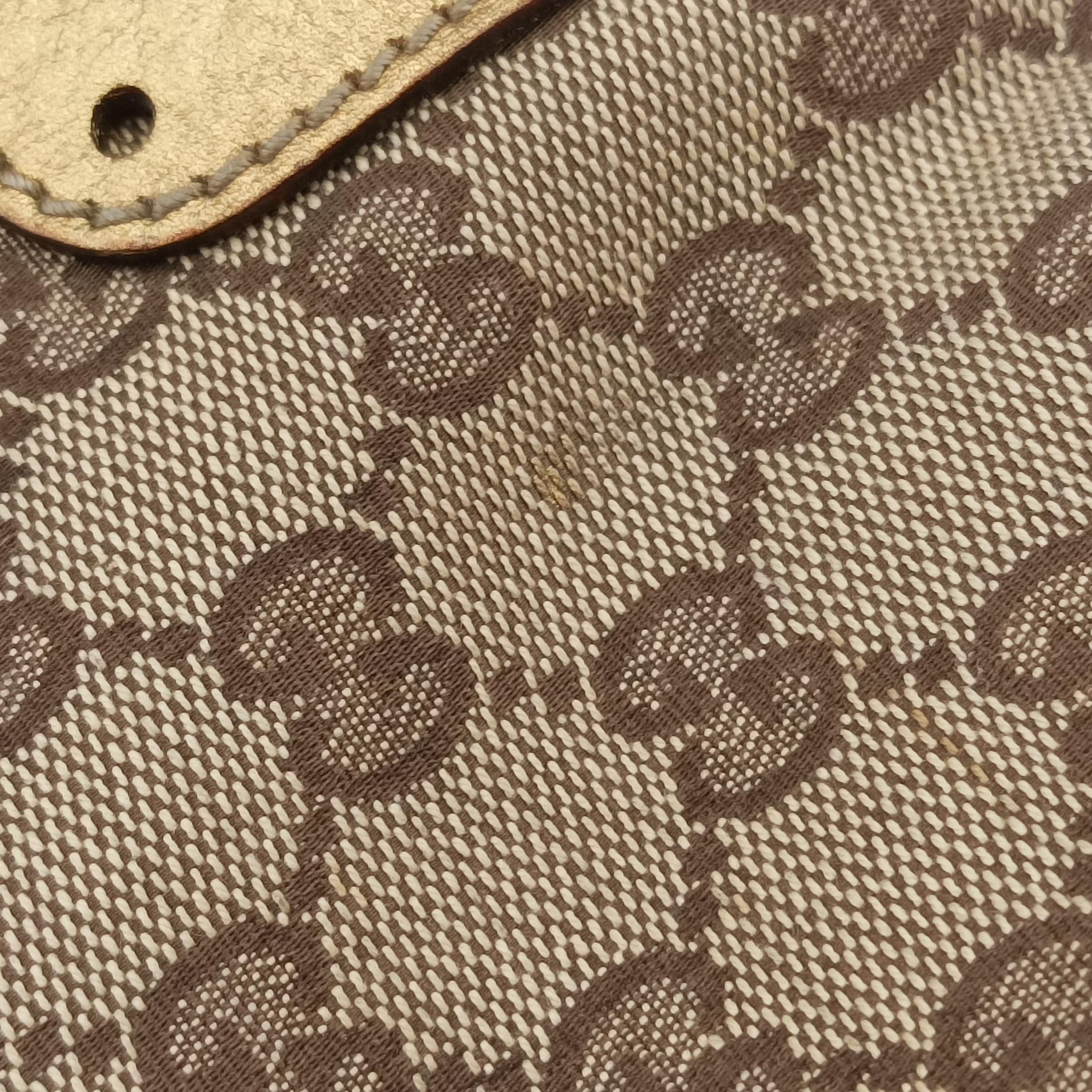 Punch Handle tote Golden×beige Leather x canvas 145787 パンチハンドルトート ゴールド×ベージュ レザー×キャンバス 145787 