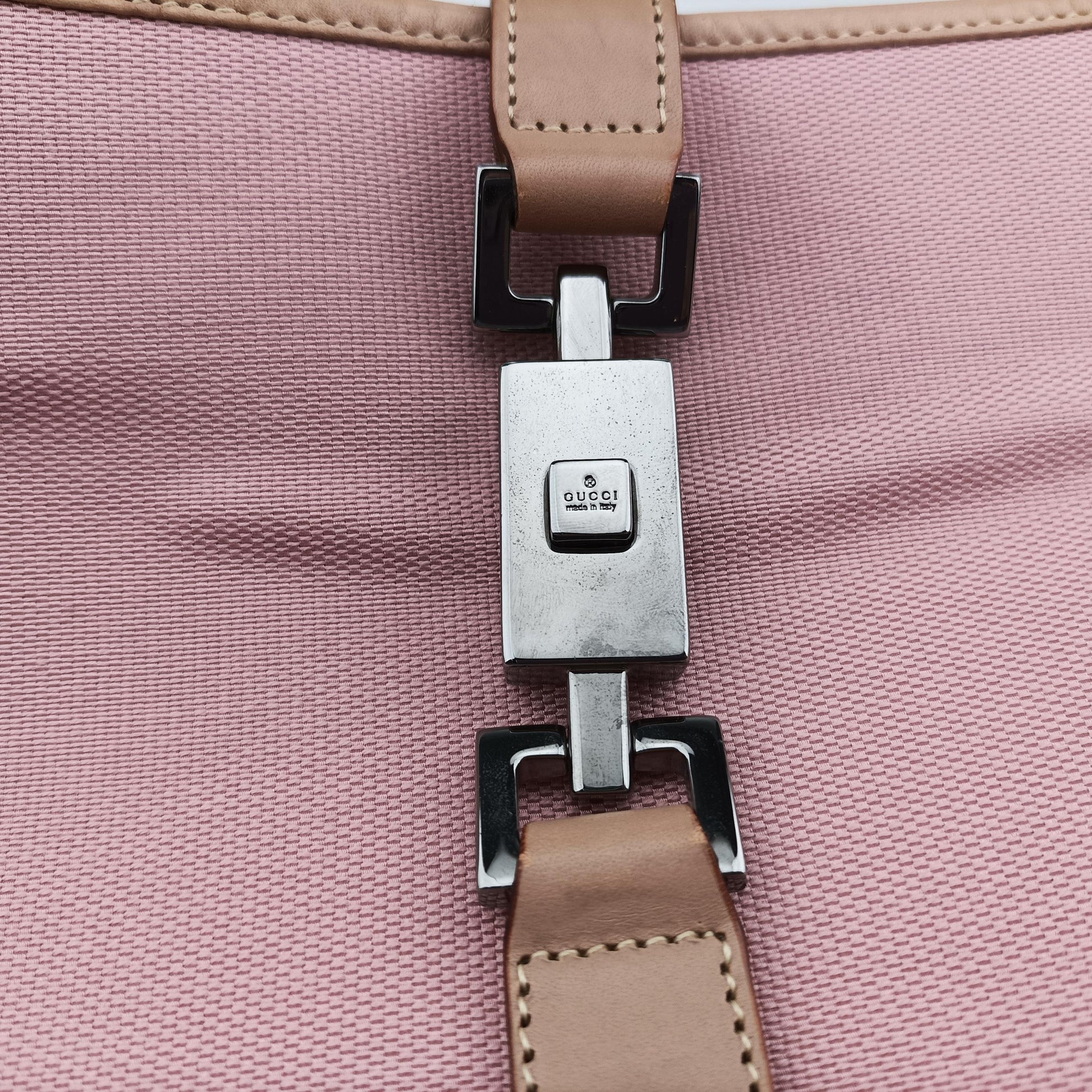 Jackie Pink fabric× leather 001.33 ジャッキー ピンク ファブリック×レザー 001.33 