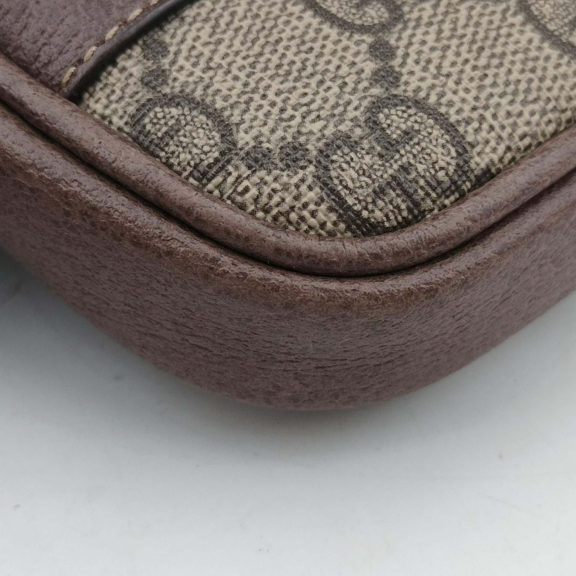 Ophidia Brown×green×red PVC coated canvas x leather 519308 オフィディア ブラウン×グリーン×レッド PVCコーティングキャンバス×レザー 519308 