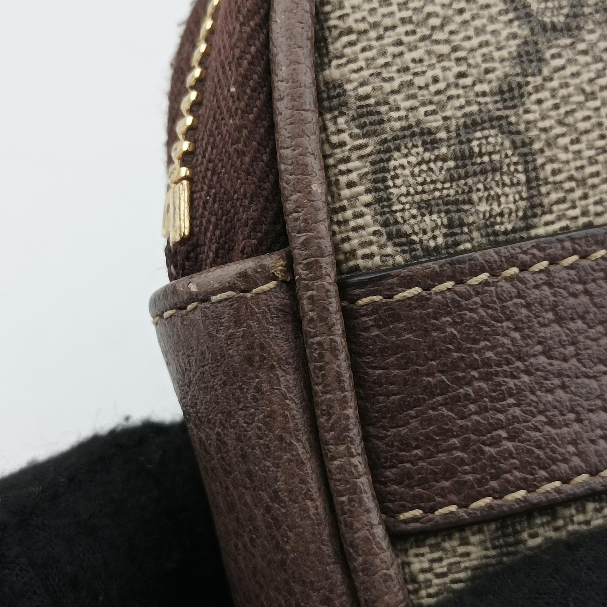 Ophidia Brown×green×red PVC coated canvas x leather 519308 オフィディア ブラウン×グリーン×レッド PVCコーティングキャンバス×レザー 519308 