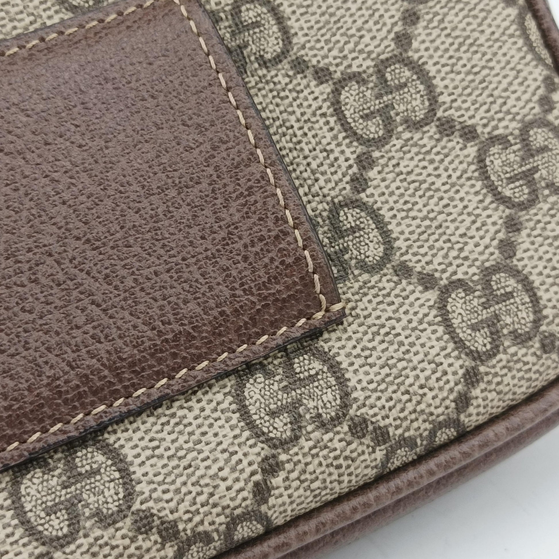 Ophidia Brown×green×red PVC coated canvas x leather 519308 オフィディア ブラウン×グリーン×レッド PVCコーティングキャンバス×レザー 519308 