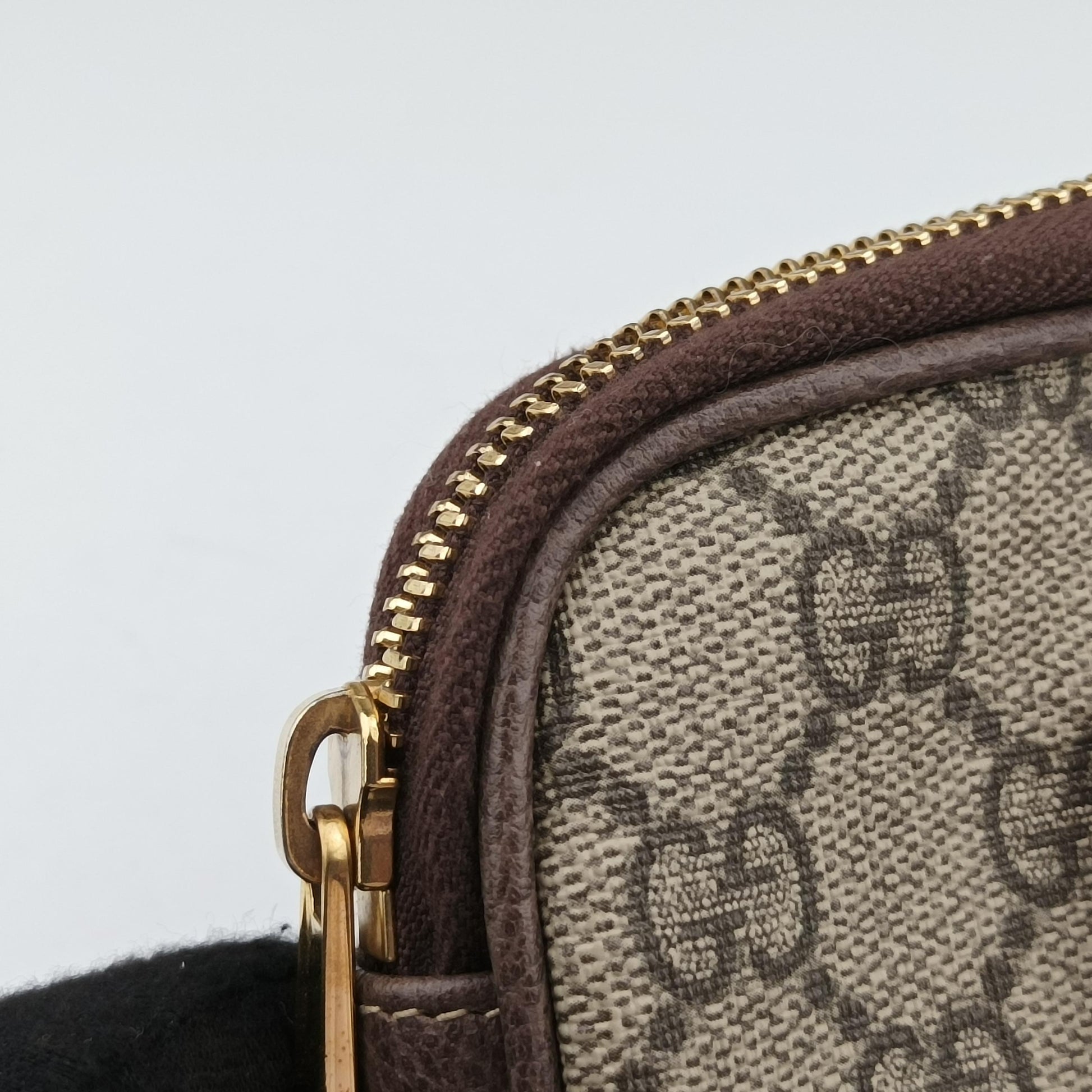 Ophidia Brown×green×red PVC coated canvas x leather 519308 オフィディア ブラウン×グリーン×レッド PVCコーティングキャンバス×レザー 519308 