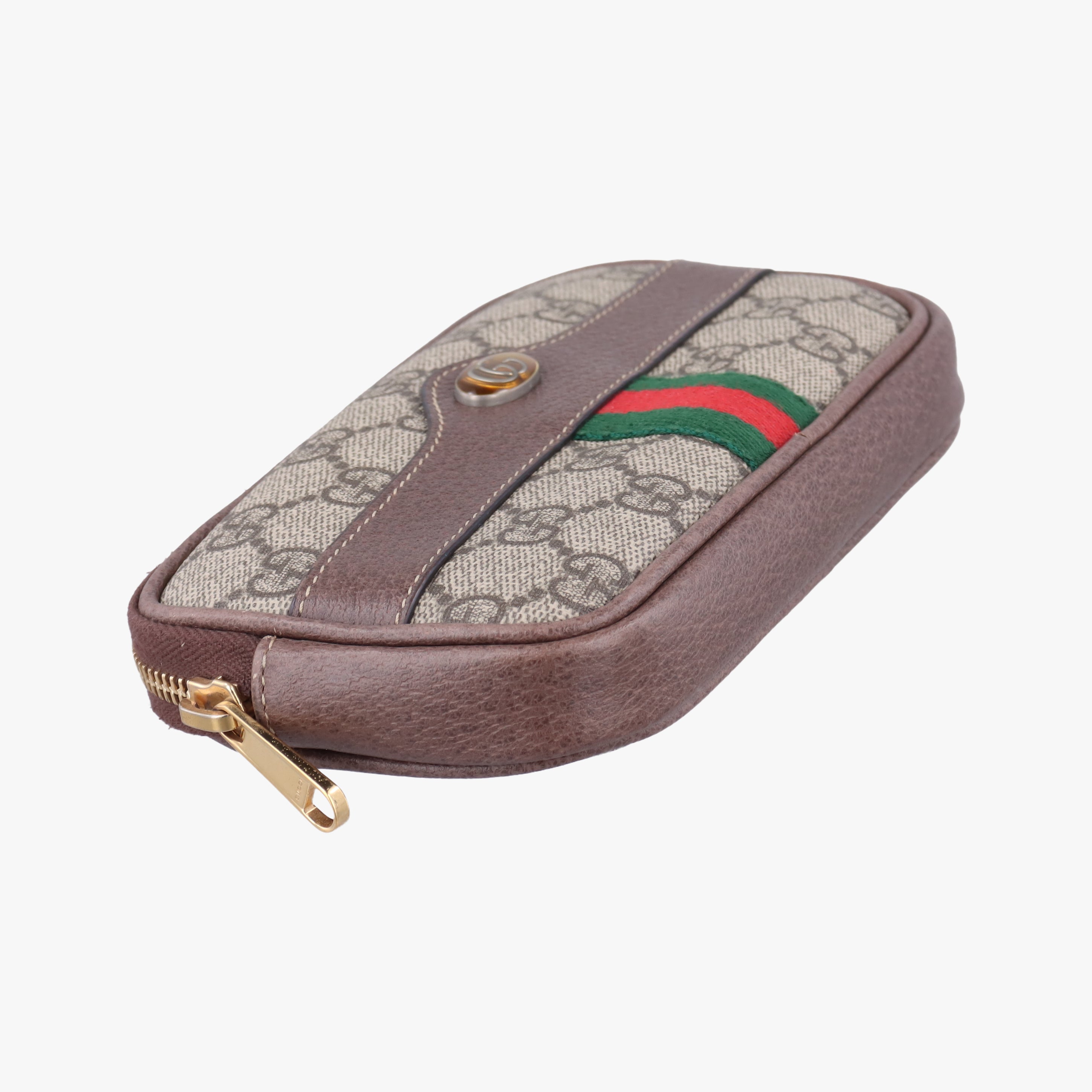 Ophidia Brown×green×red PVC coated canvas x leather 519308 オフィディア ブラウン×グリーン×レッド PVCコーティングキャンバス×レザー 519308 