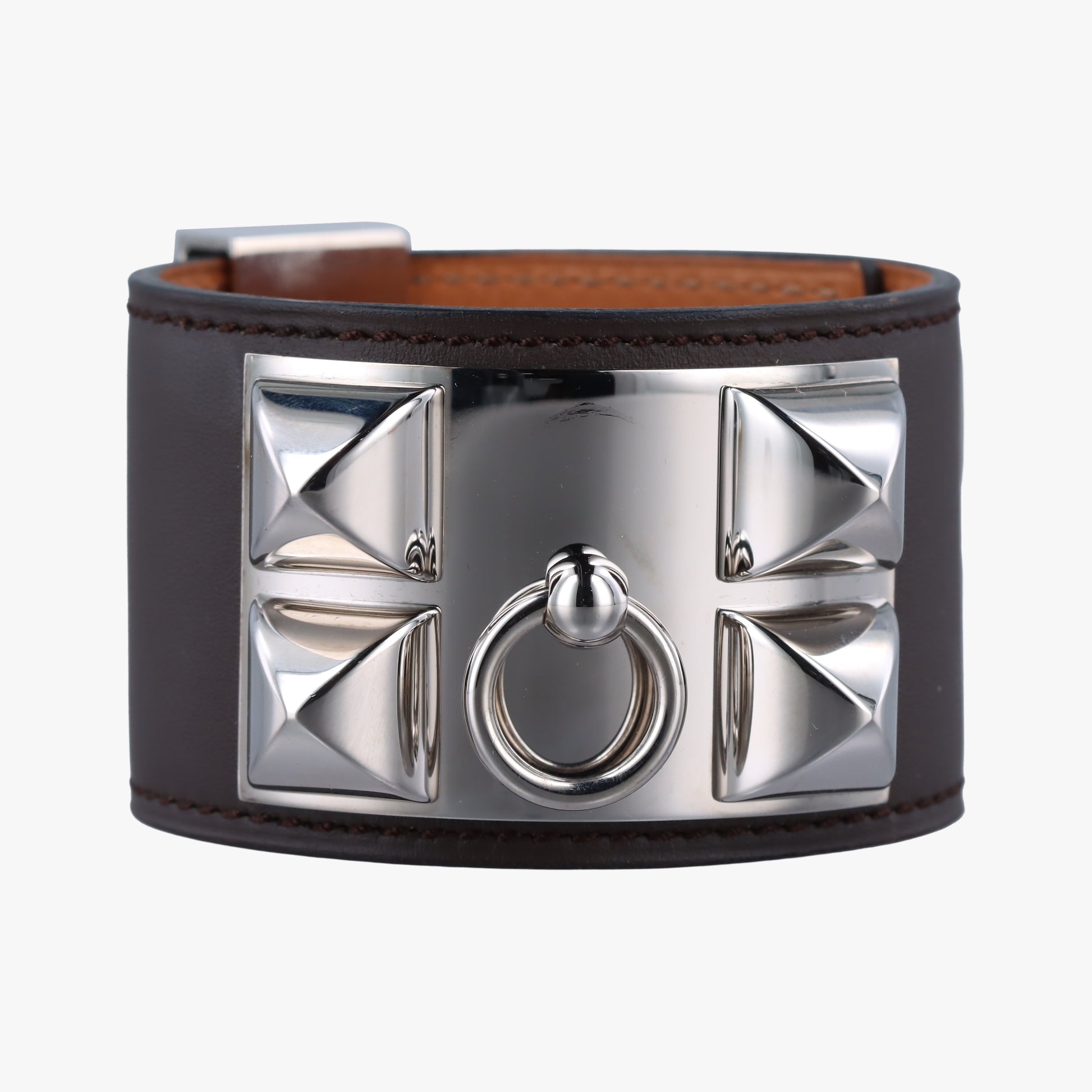 Collier de Chien Black×silver Leather x GP S N▢Q 40コリエ ド シアン ブラック×シルバー レザー×GP S N▢Q 40