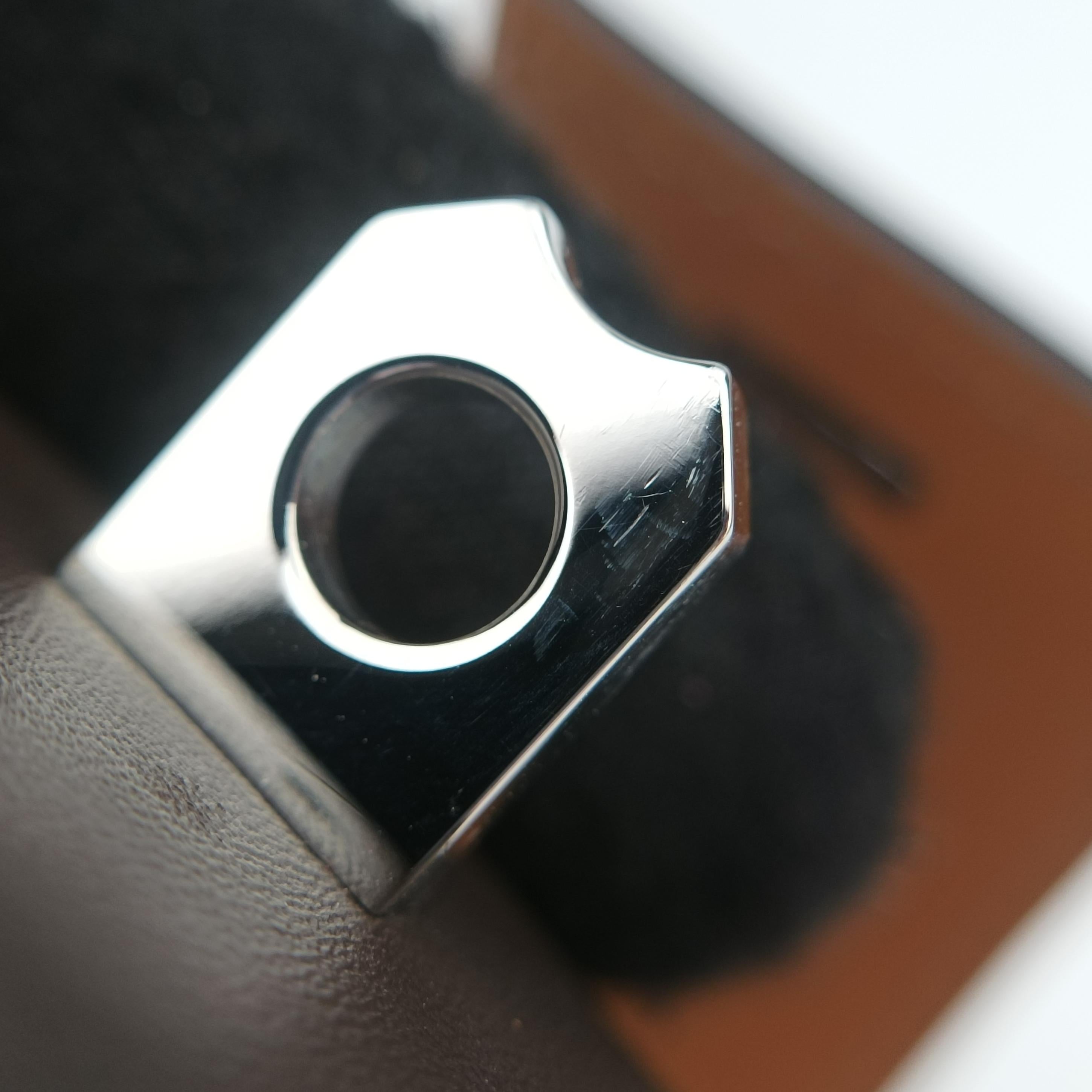 Collier de Chien Black×silver Leather x GP S N▢Q 40コリエ ド シアン ブラック×シルバー レザー×GP S N▢Q 40