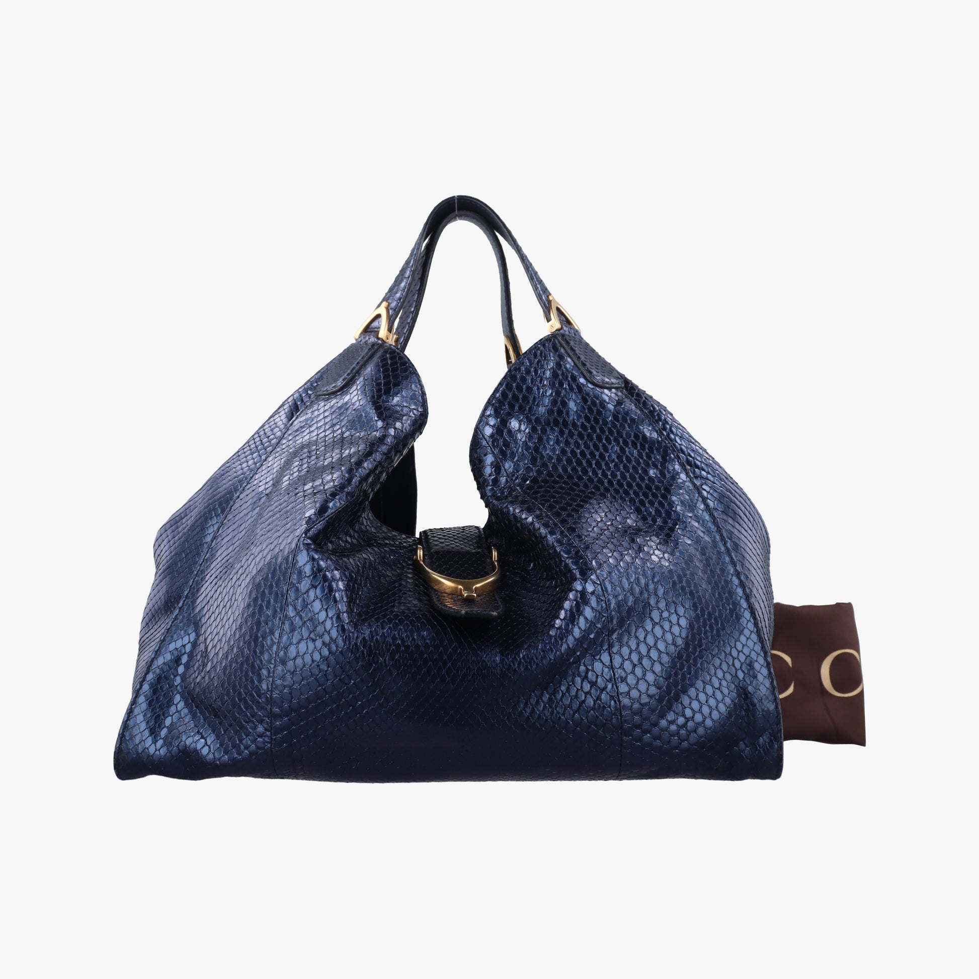 Stirrup Exotic Horsebit Navy snakeskin 296855 H012533357スターラップ エキゾチック ホースビット ネイビー ヘビ革 296855 H012533357