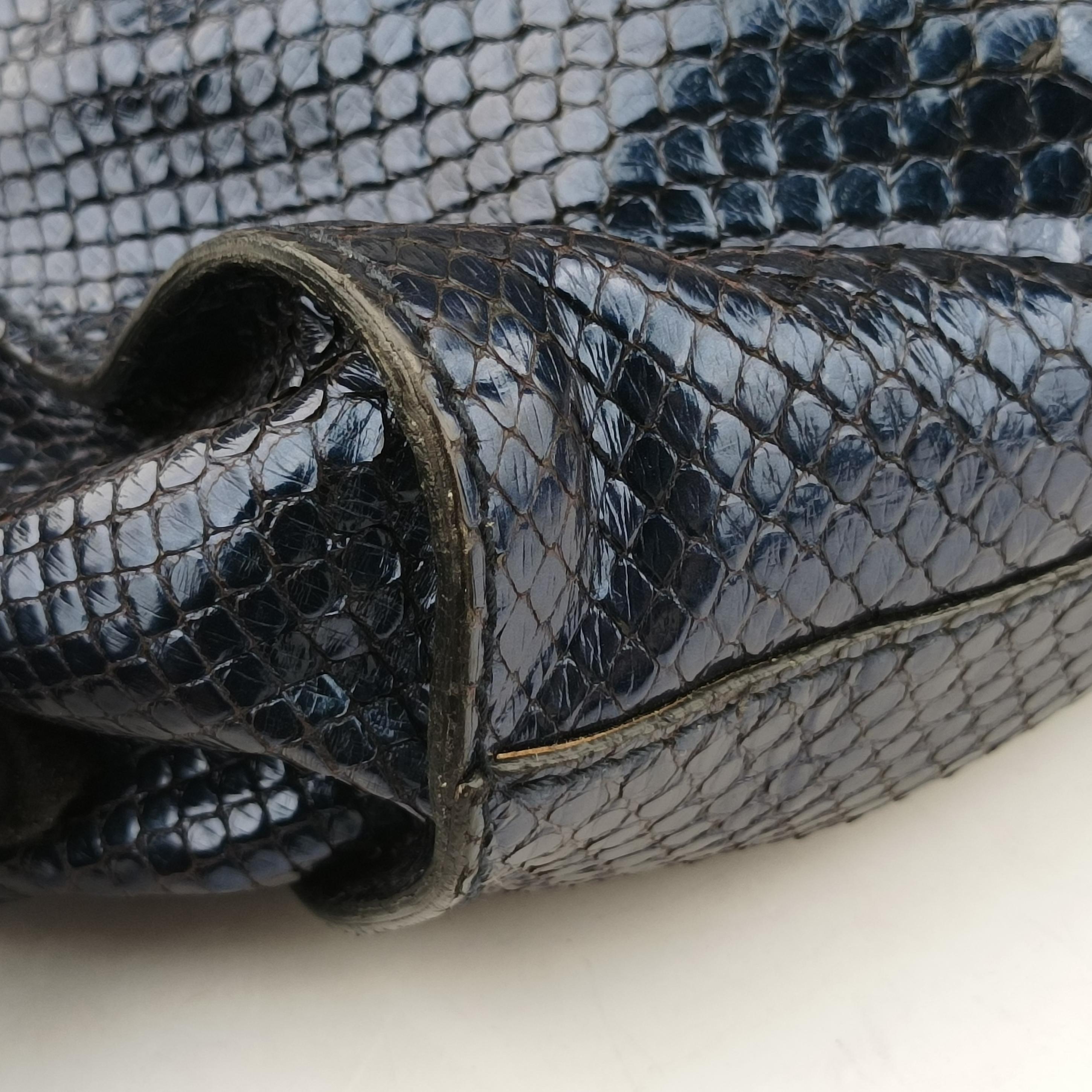 Stirrup Exotic Horsebit Navy snakeskin 296855 H012533357スターラップ エキゾチック ホースビット ネイビー ヘビ革 296855 H012533357