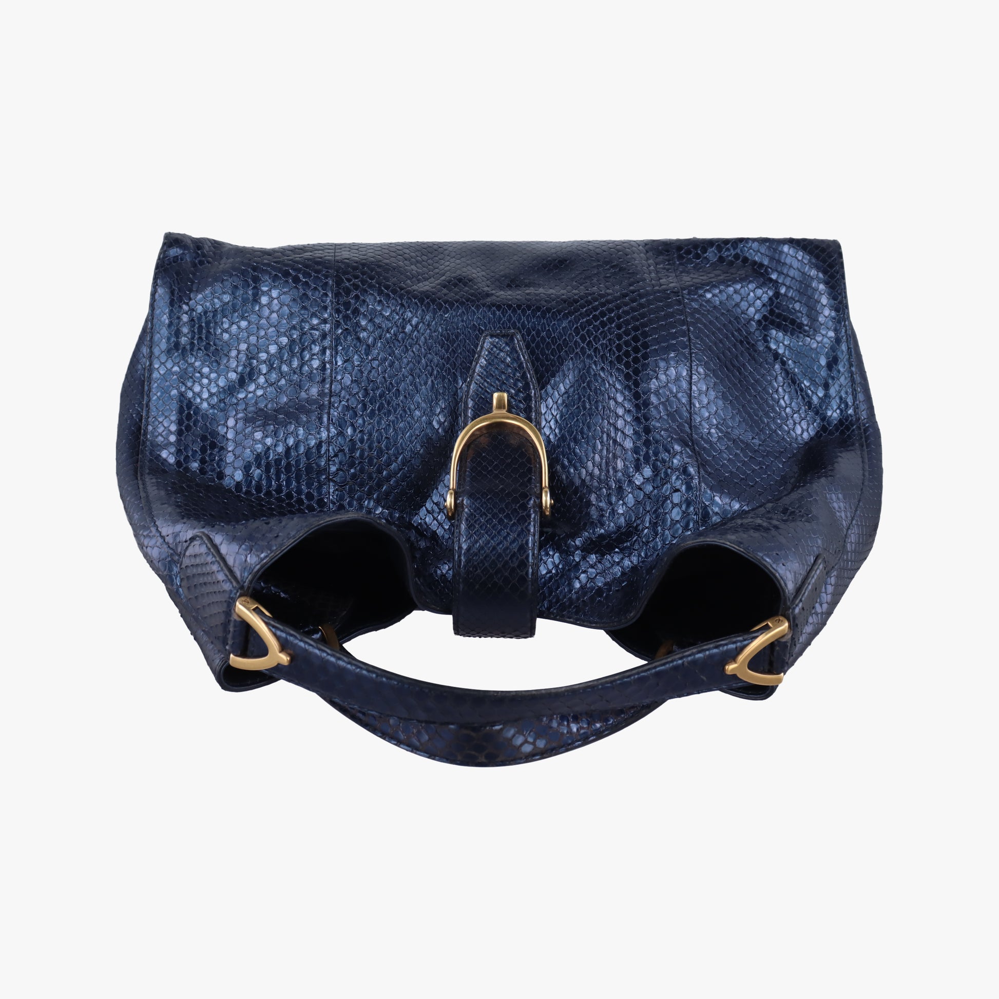 Stirrup Exotic Horsebit Navy snakeskin 296855 H012533357スターラップ エキゾチック ホースビット ネイビー ヘビ革 296855 H012533357