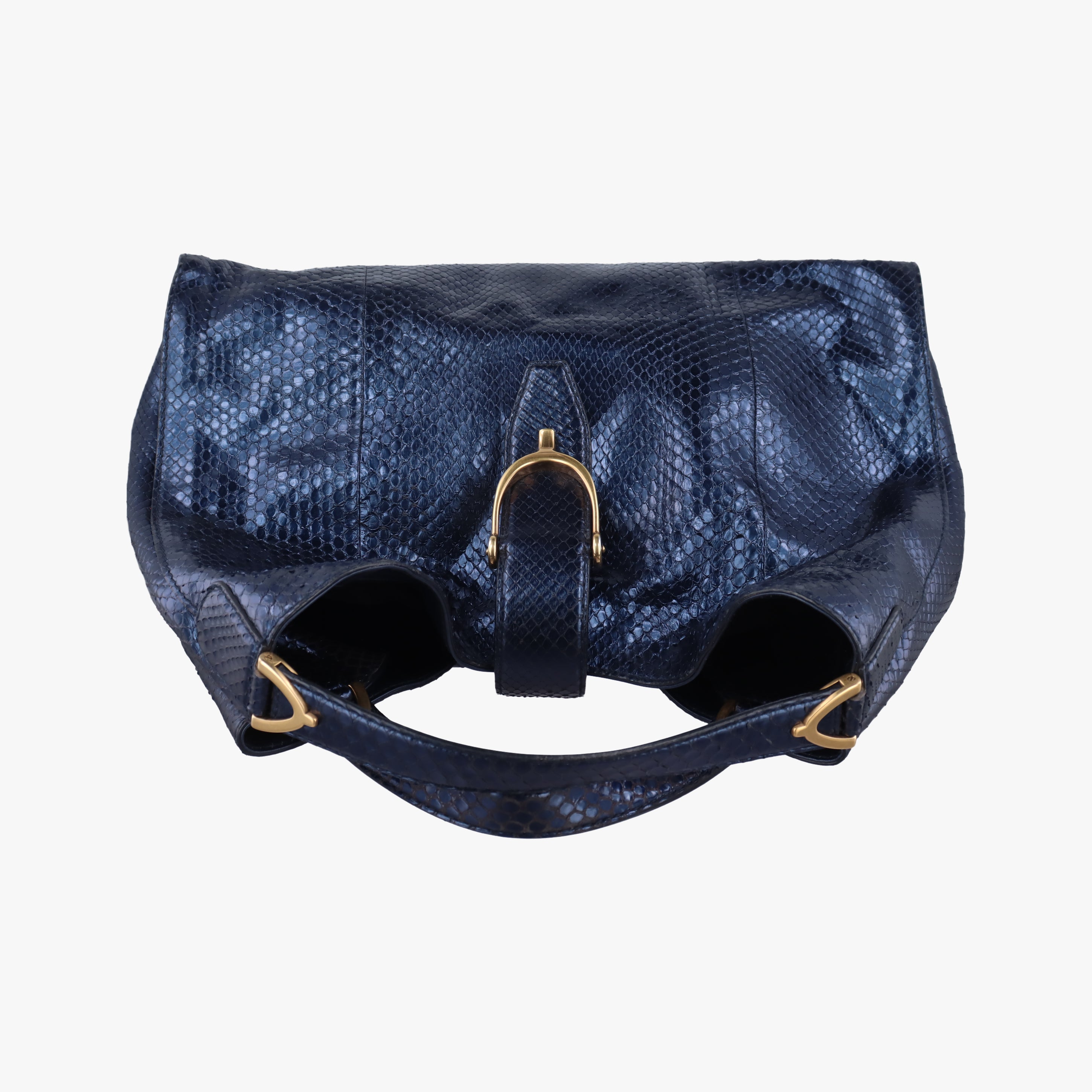 Stirrup Exotic Horsebit Navy snakeskin 296855 H012533357スターラップ エキゾチック ホースビット ネイビー ヘビ革 296855 H012533357