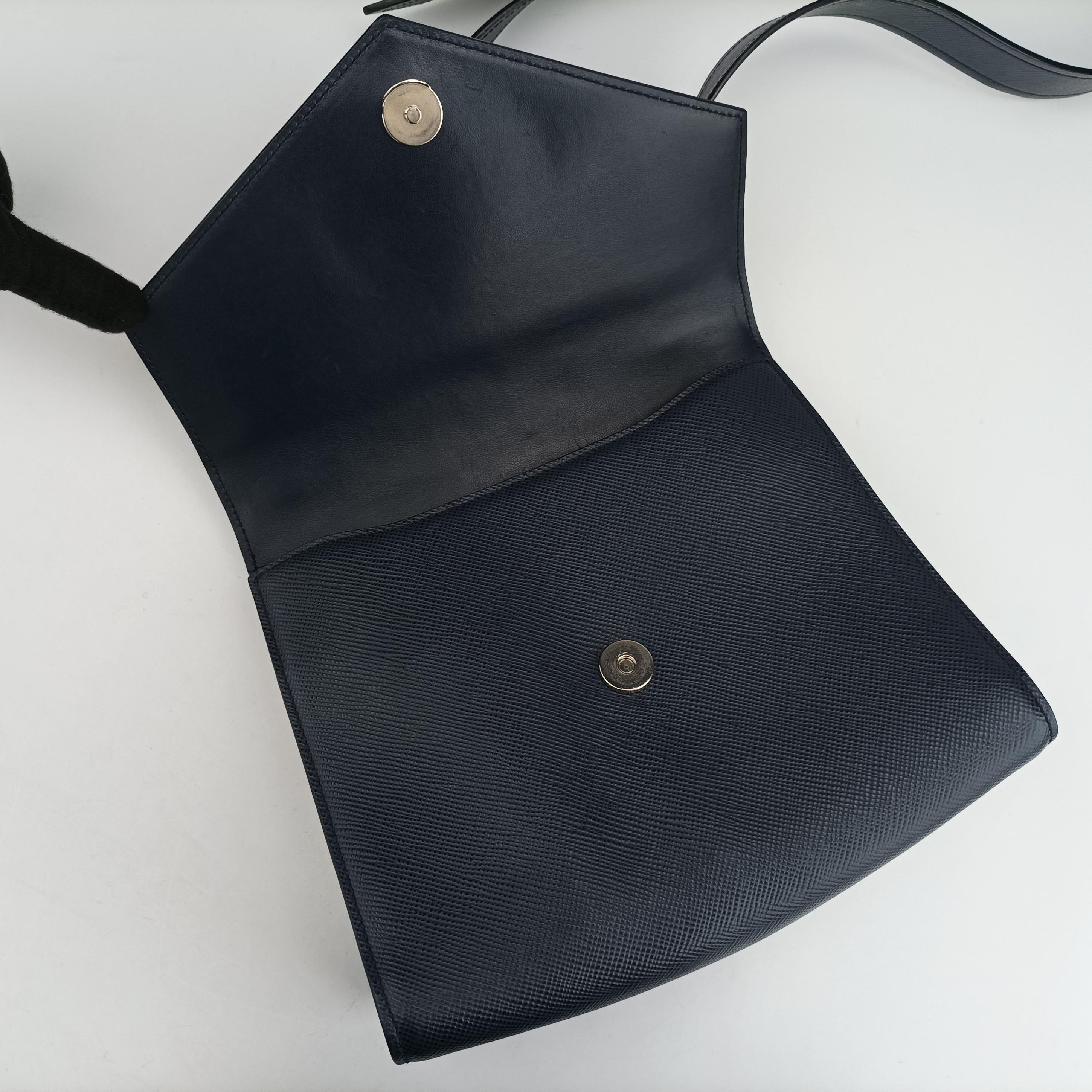 Monochrome navy SAFFIANO Leather 59モノクロ ネイビー サフィアーノレザー 59