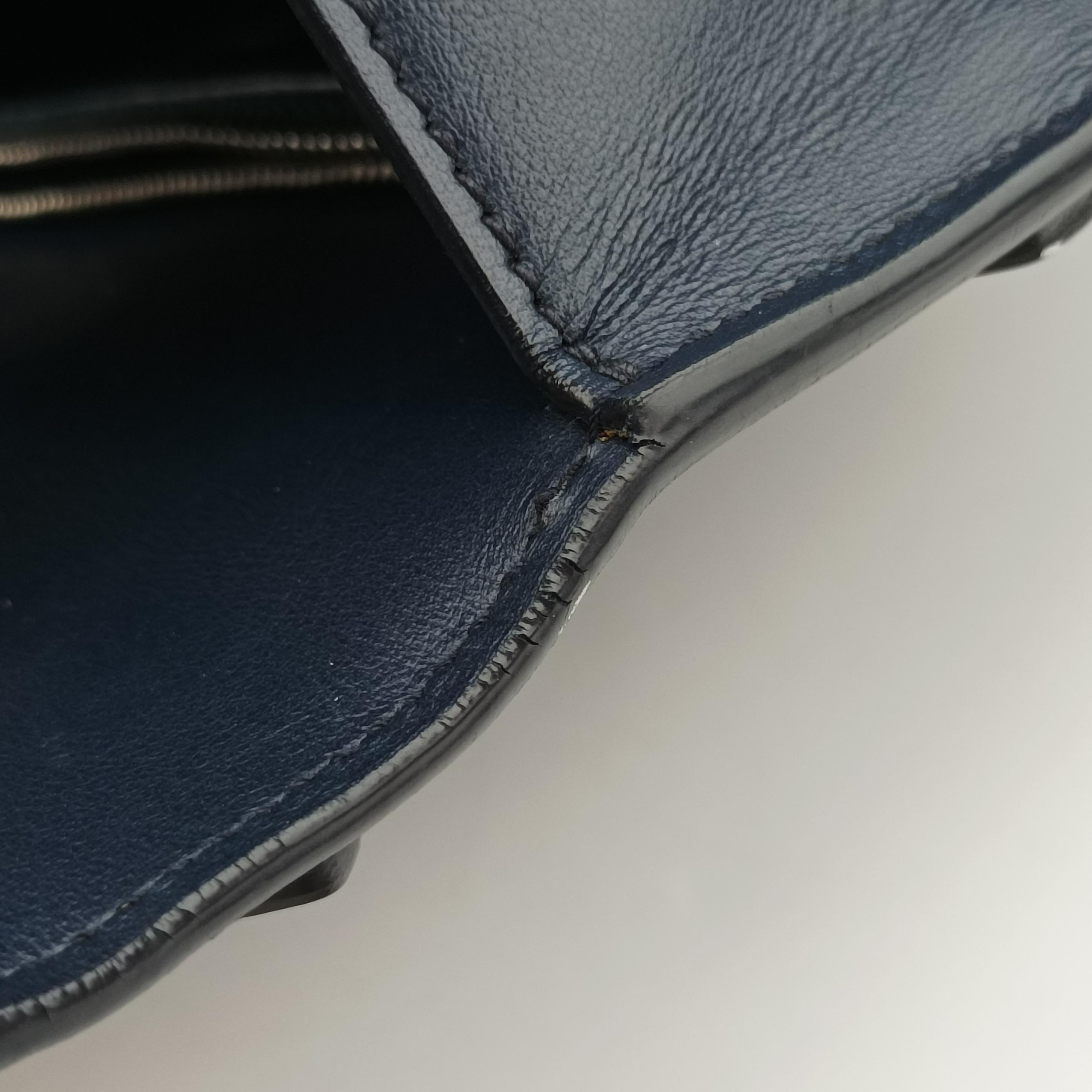 Monochrome navy SAFFIANO Leather 59モノクロ ネイビー サフィアーノレザー 59
