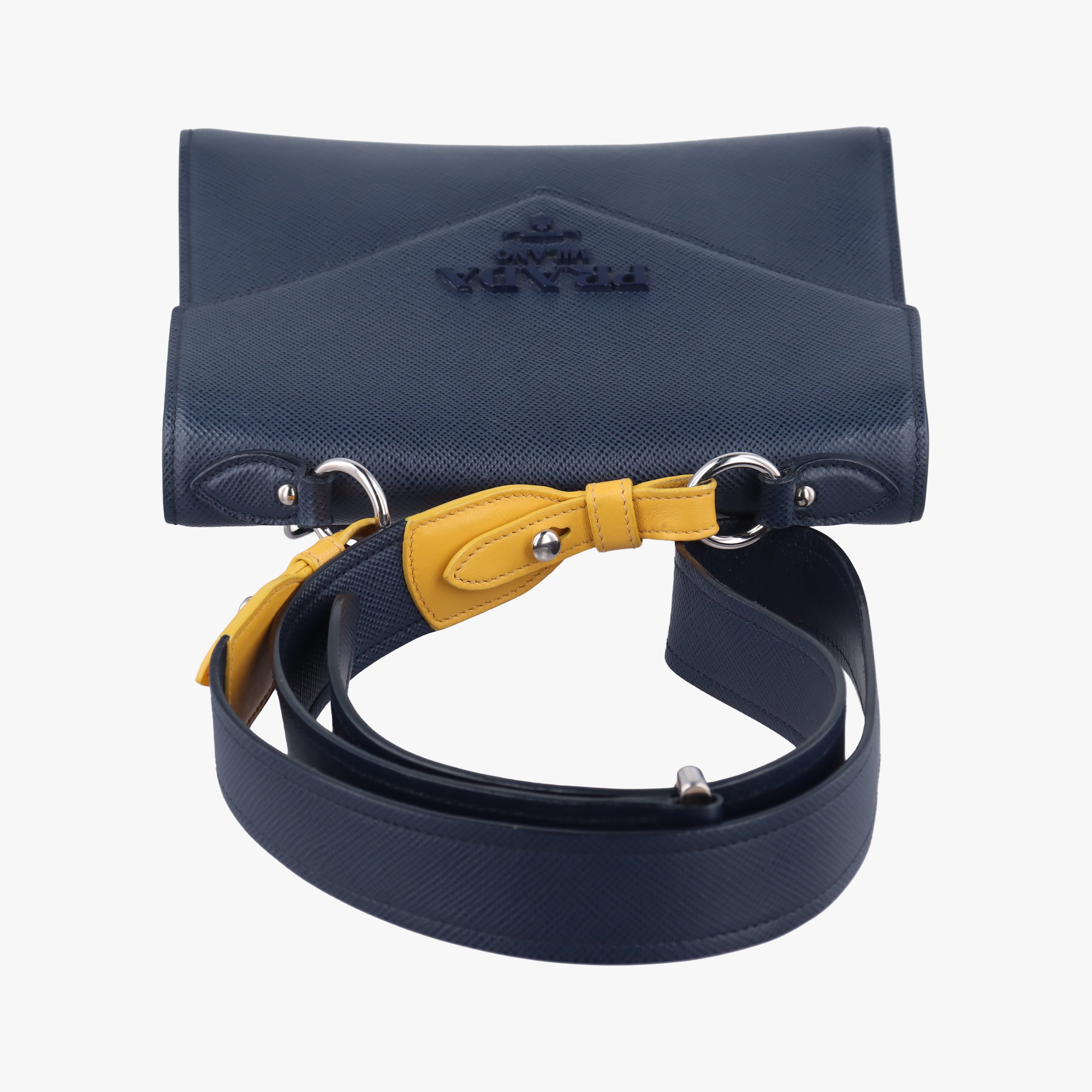 Monochrome navy SAFFIANO Leather 59モノクロ ネイビー サフィアーノレザー 59