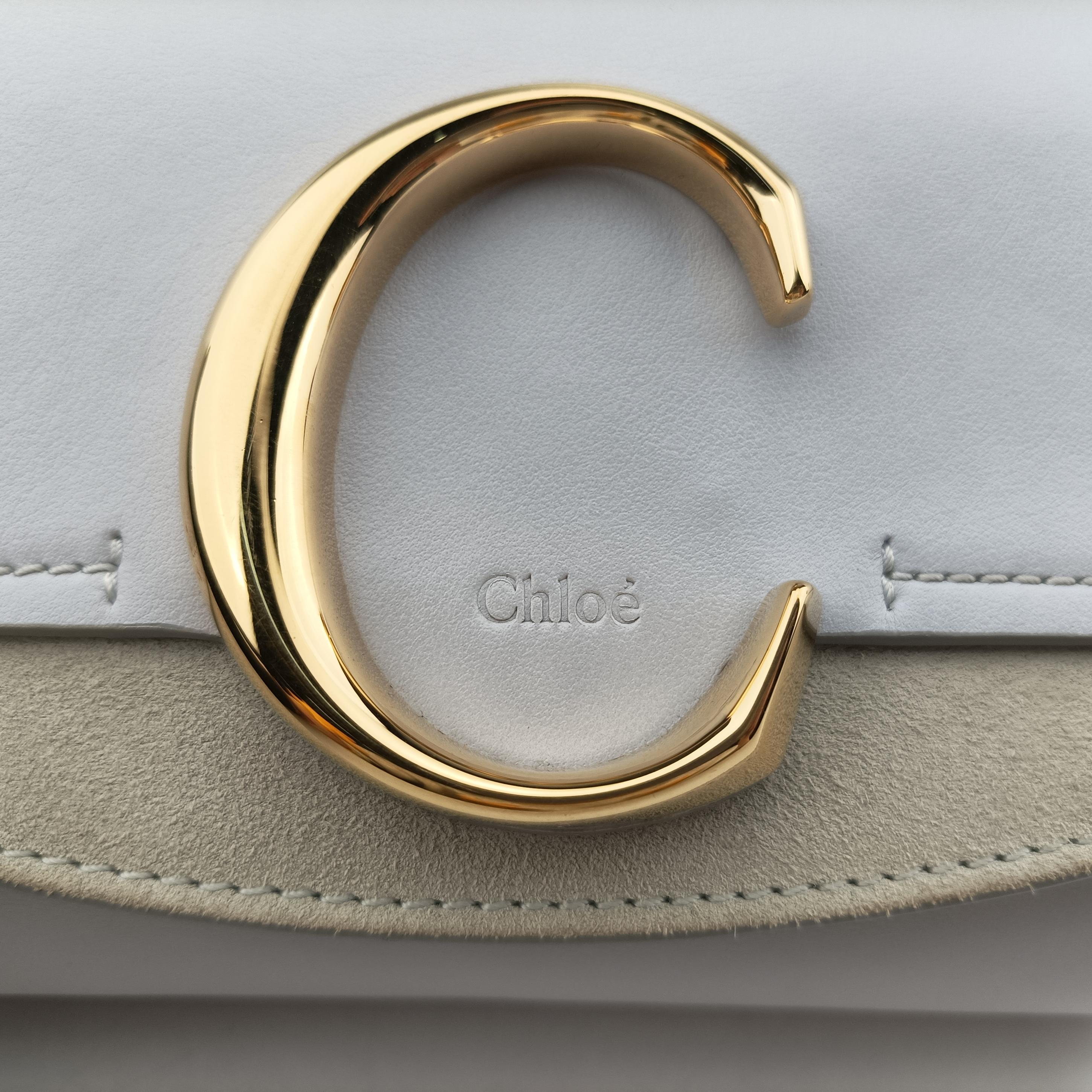 Chloe C Blue Leather 03-19-63-65クロエC ブルー レザー 03-19-63-65