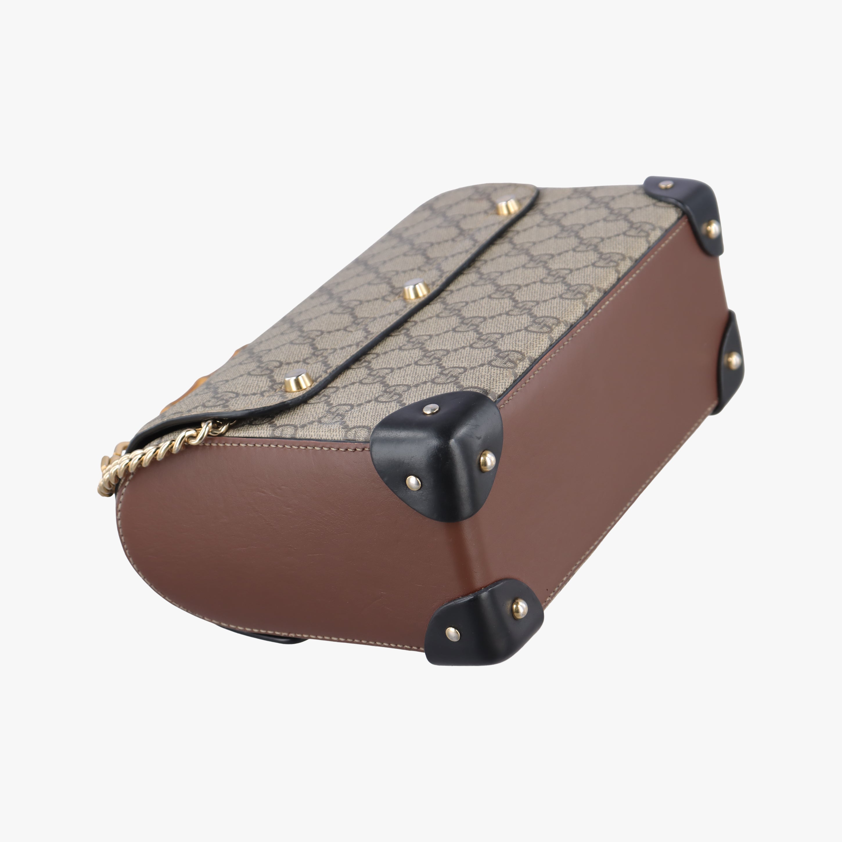 GG Supreme Bamboo Padlock beige×black PVC coated canvas 603221 E032322588GGスプリーム　バンブー　パドロック ベージュ×ブラック PVCコーティングキャンバス 603221 E032322588