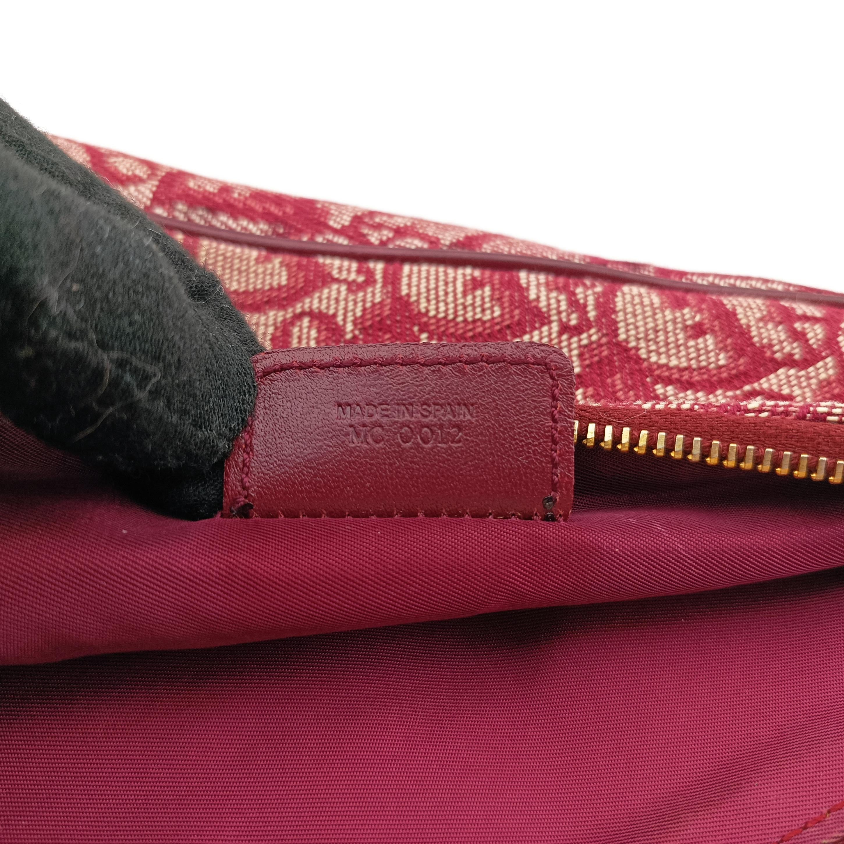 Saddle Burgundy×beige Jacquard MC 0012サドル ワインレッド×ベージュ ジャガード MC 0012