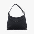 Horsebit Hobo Black Fabric×leather 114890 ホースビットホーボー ブラック ファブリック×レザー 114890 