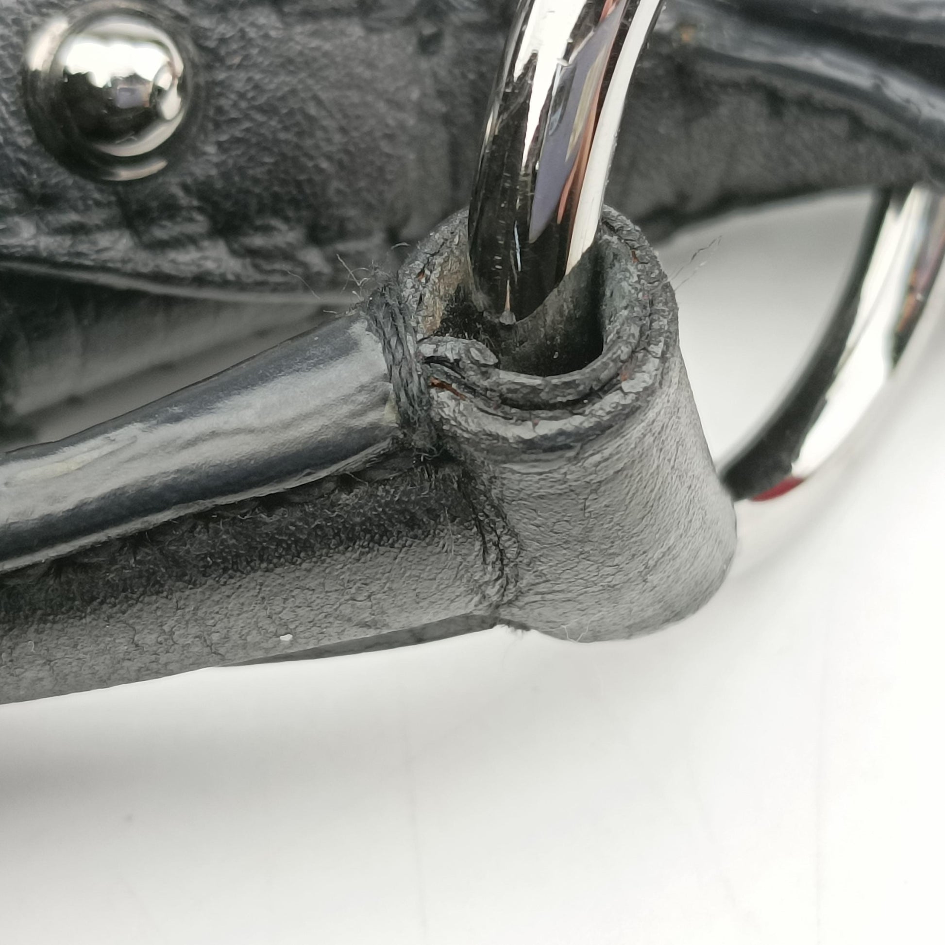 Horsebit Hobo Black Fabric×leather 114890 ホースビットホーボー ブラック ファブリック×レザー 114890 